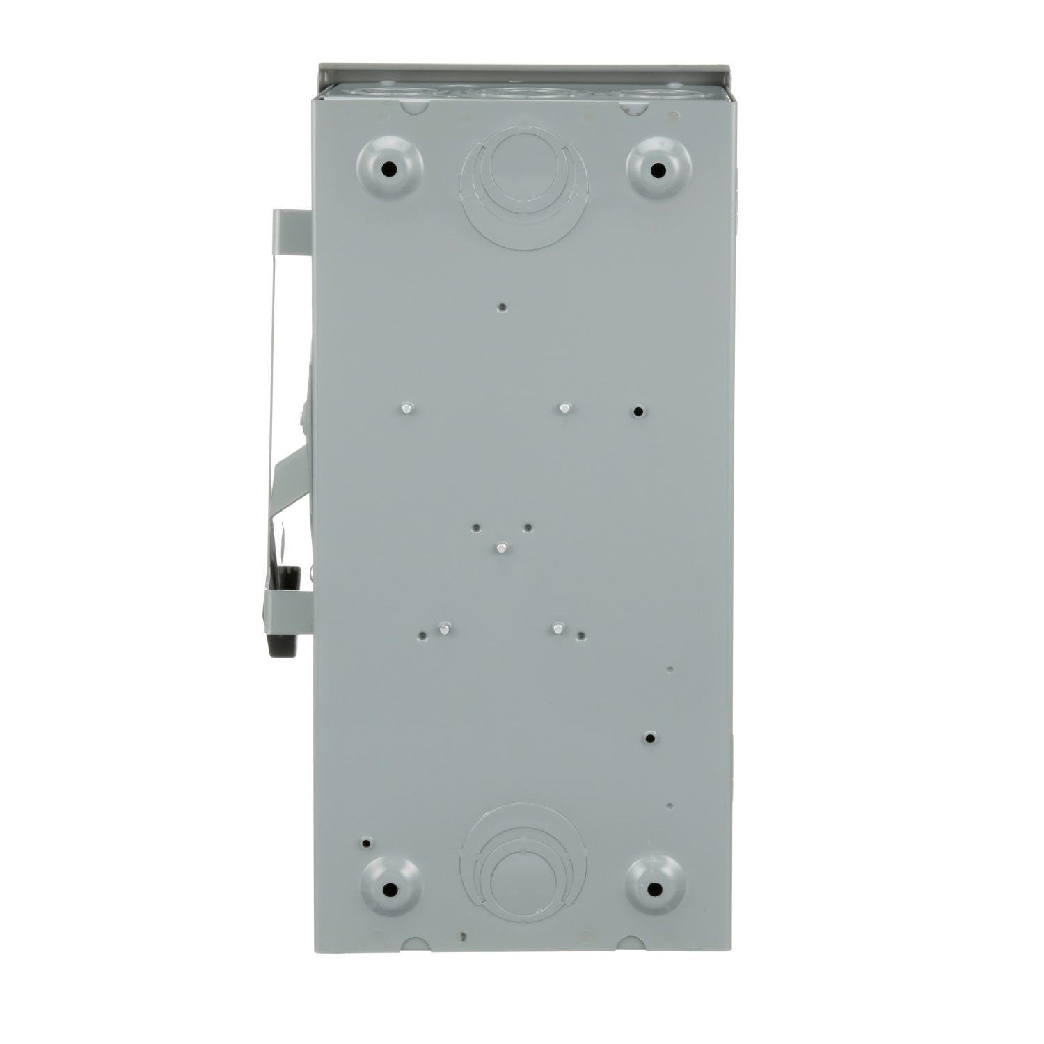Picture of D323N - Safety switch, general duty, fusible, 100A, 3 pole, 30hp, 240VAC, NEMA 1, neutral factory installed