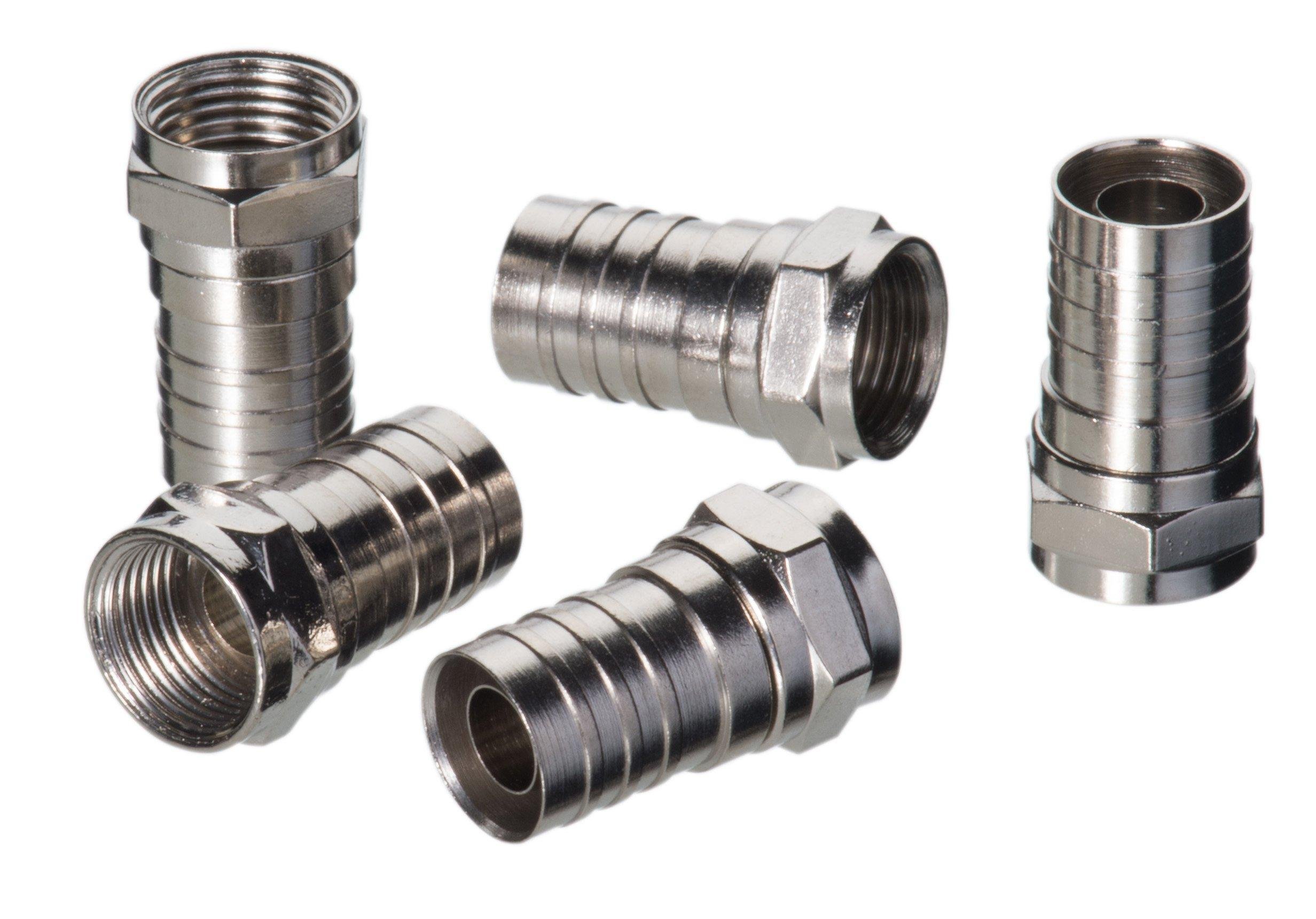 85-017 - RG-6 F Hex Crimp Connector -50 pk