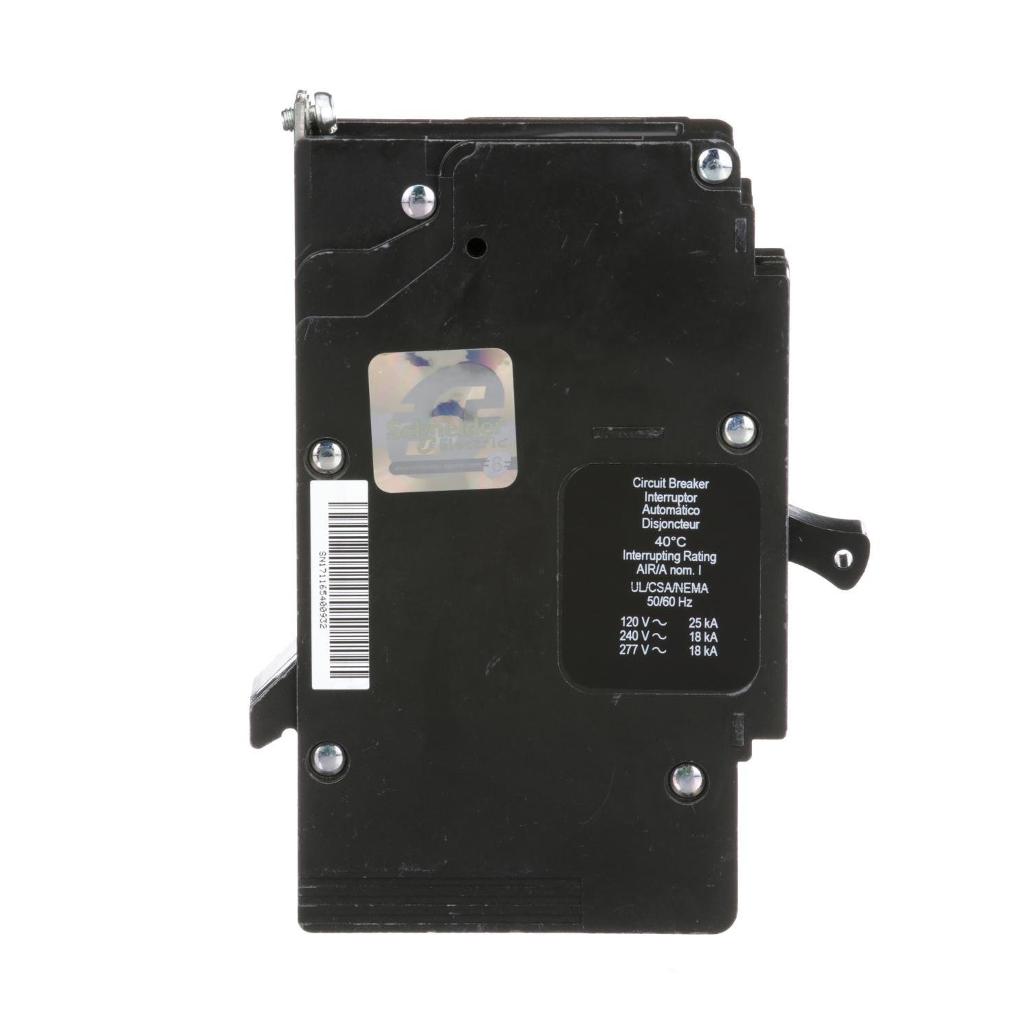 Picture of EDB14035 - Mini circuit breaker, E-Frame, 35A, 1 pole, 277VAC, 25kA max, bolt on [TAA]