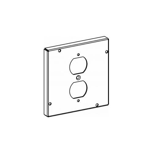 5502 - RAISED 1/2", 4-11/16" SQUARE (5S) DUPLEX RECEPTACLE INDUSTRIAL COVER