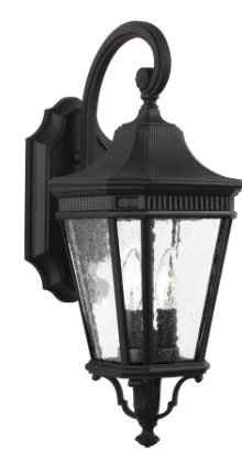 OL5421BK - Cotswold Lane 2-Light Black Outdoor 20.5 in. Wall Lantern Sconce