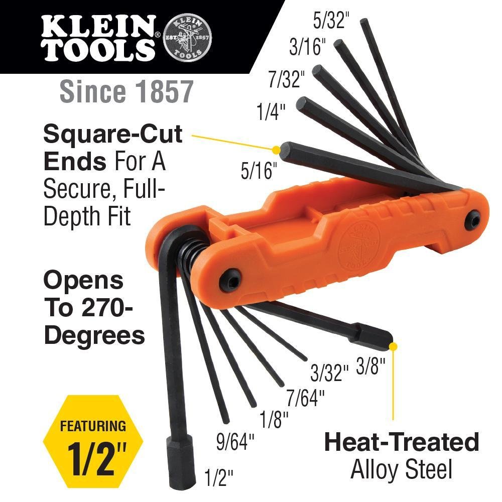 Picture of 70550 - Pro Folding Hex Key Set, 11-Key, SAE Sizes