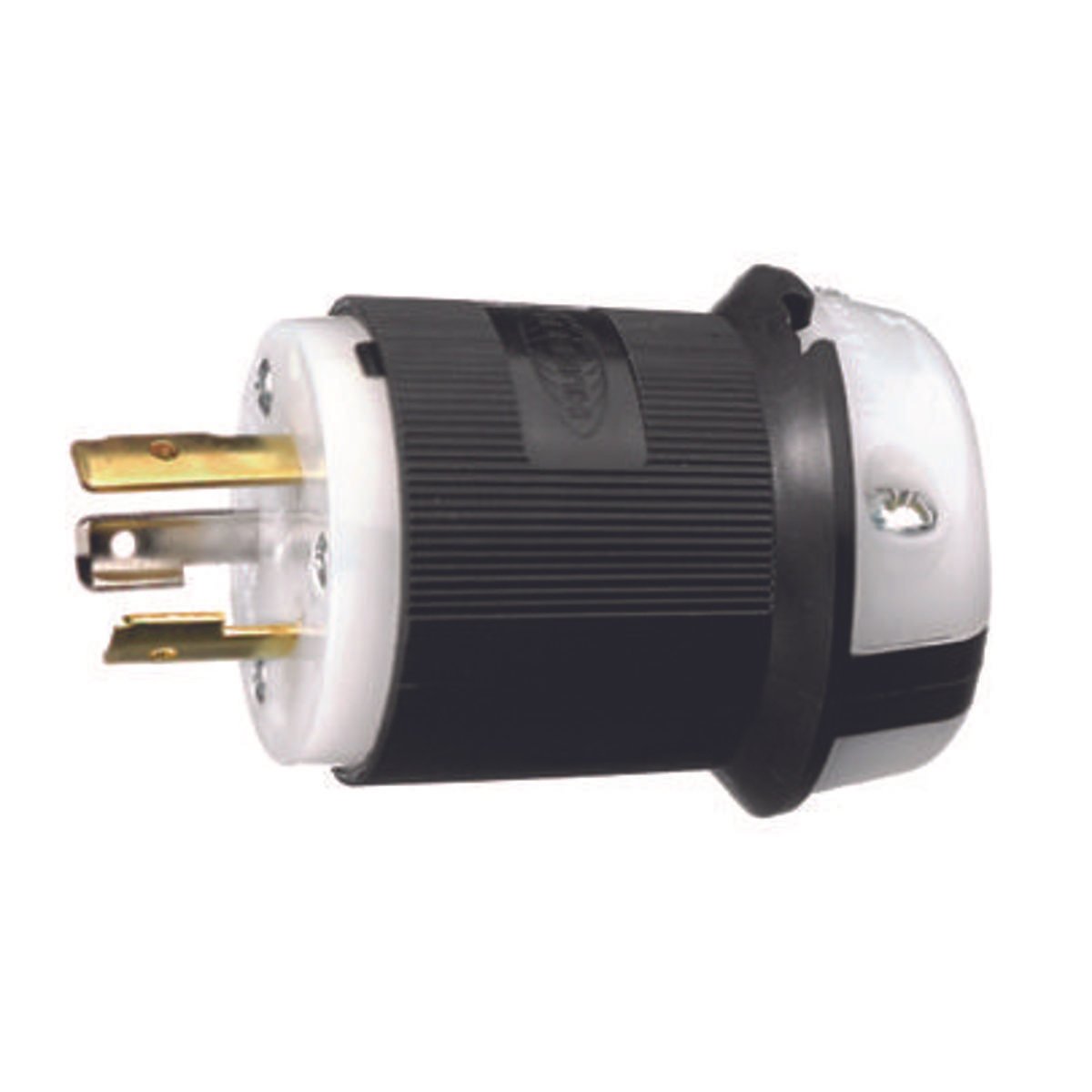 HBL2311 - Locking Devices, Twist-Lock®, Industrial, Male Plug, 20A 125V, 2-Pole 3-Wire Grounding, L5-20P, Screw Terminal, Black and White