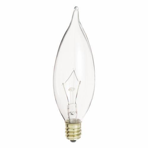 S3262 - 60 Watt CA10 Incandescent - Clear - 1500 Average rated hours - 650 Lumens - Candelabra base - 120 Volt