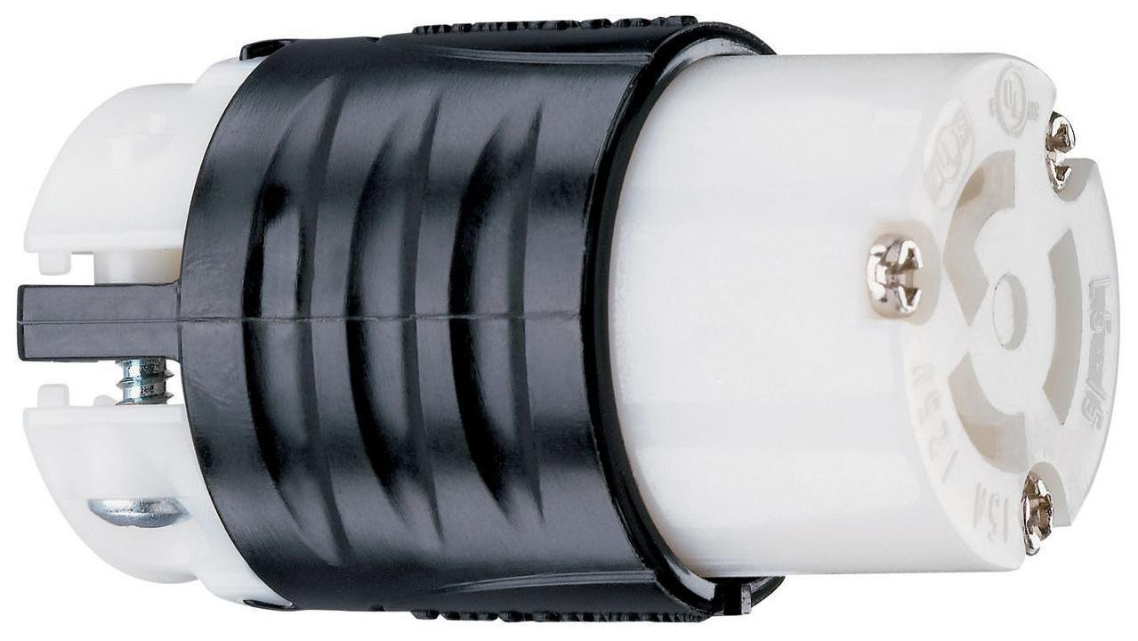 PSL515-C - 15A NEMA L515 Connector - Black Back, White Front Body