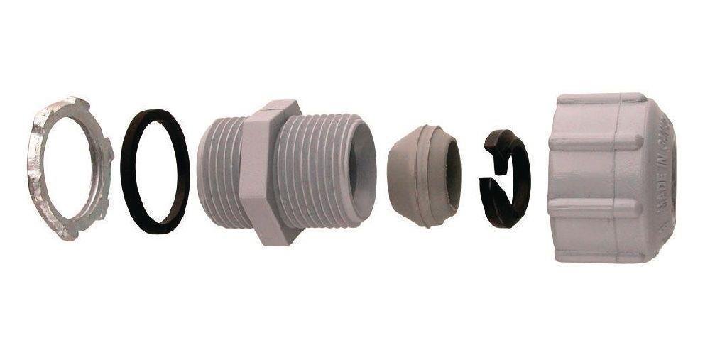 077261 - TSRCU 15 3/4" PVC THR STRAIN RELIEF CONNECTOR SCEPTER