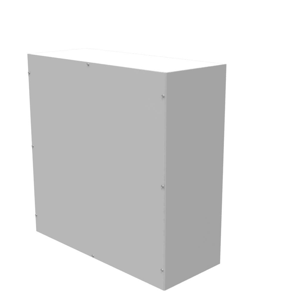 Picture of 303012-SC1-NK - 30x12x30 Screw Cover Type 1 UL Listed Steel No Knockouts ANSI 61 Gray Cover With Teardrop Slots Mounting Holes In Back