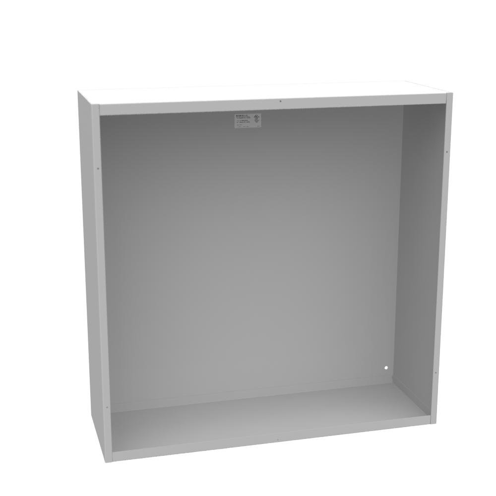 363612-SC1-NK - 36x12x36 Screw Cover Type 1 UL Listed Steel No Knockouts ANSI 61 Gray Cover With Teardrop Slots Mounting Holes In Back