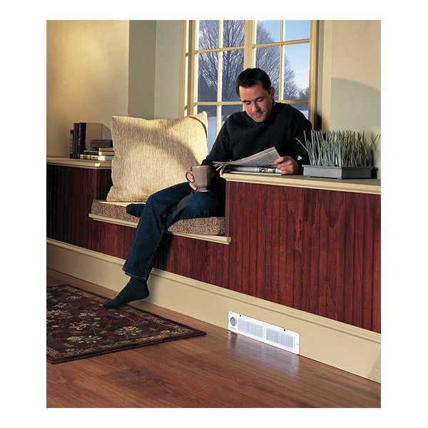 Picture of 112 - Kickspace Heater, White, 1500W 240VAC, 750/1500W 120VAC, with built-in thermostat.