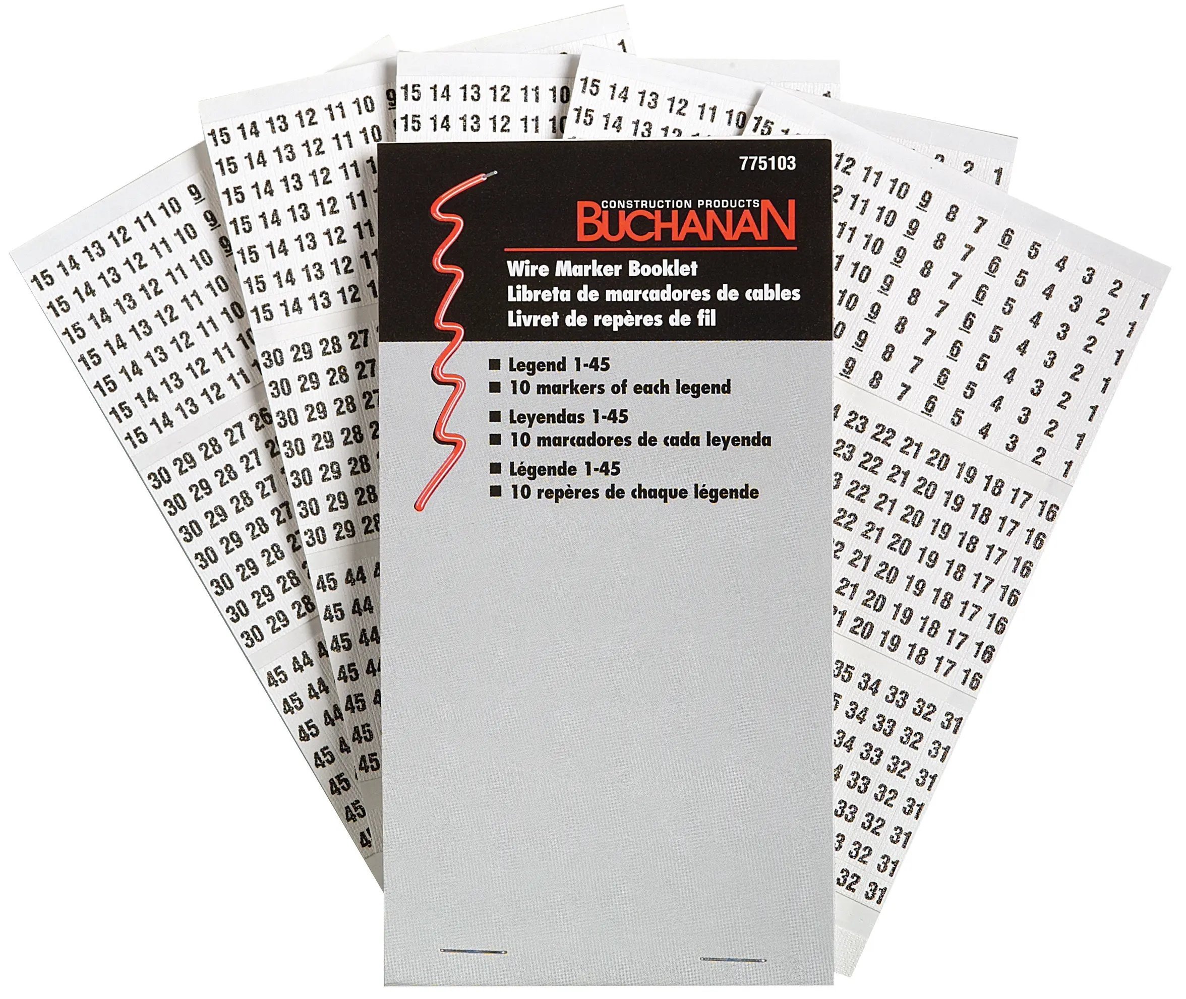 775103 - Wire Marker Booklet, Lengend 1-45