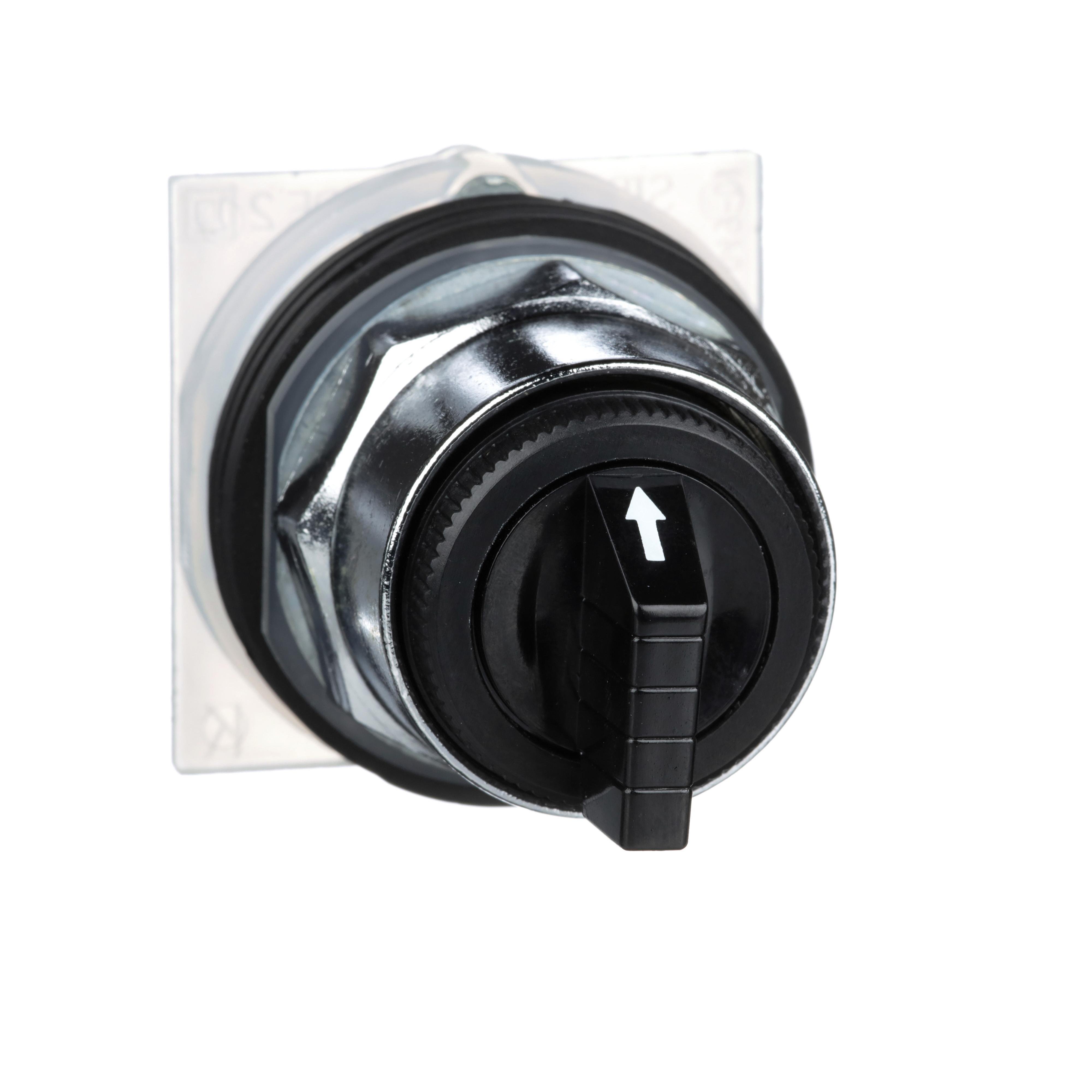 Picture of 9001KS42B - 30mm Push Button, Type K, selector switch, 3 position, B cam, black knob