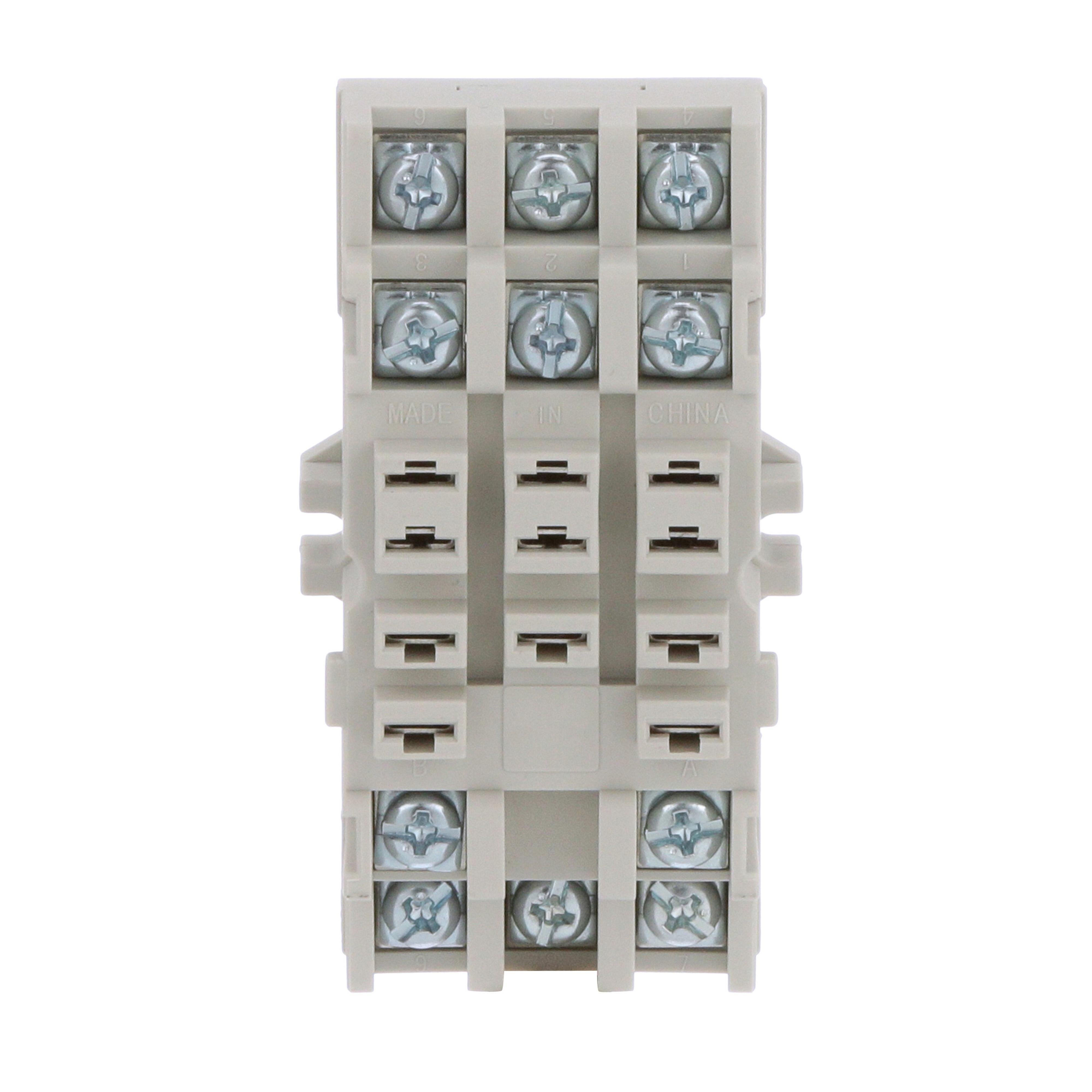 Picture of 8501NR82B - Plug in relay, Type N, relay socket, 11 blade, double tier, for 8510KU relays, bulk packaged