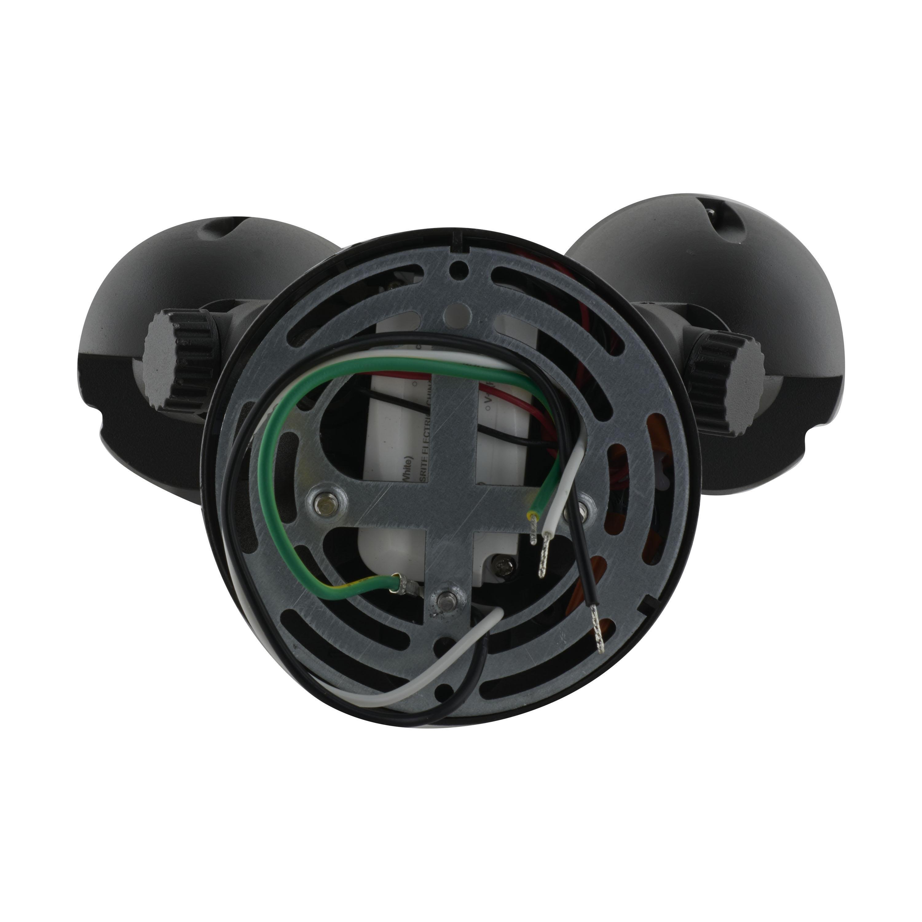 Picture of 65-715 - LED Security Light, Dual Head, Motion Sensor Included, Black Finish, 3000K