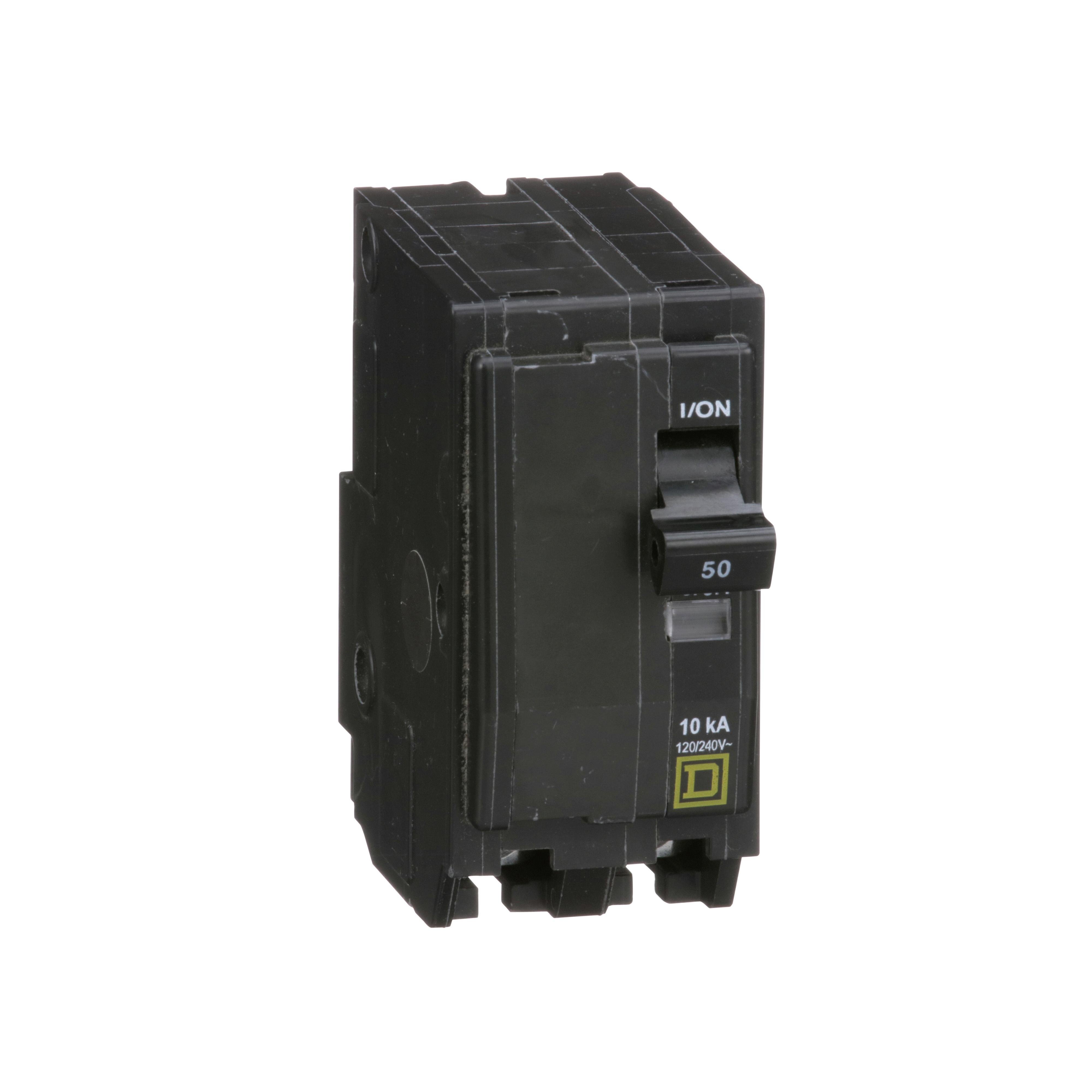 Picture of QO250 - Mini circuit breaker, QO, 50A, 2 pole, 120/240VAC, 10kA, plug in