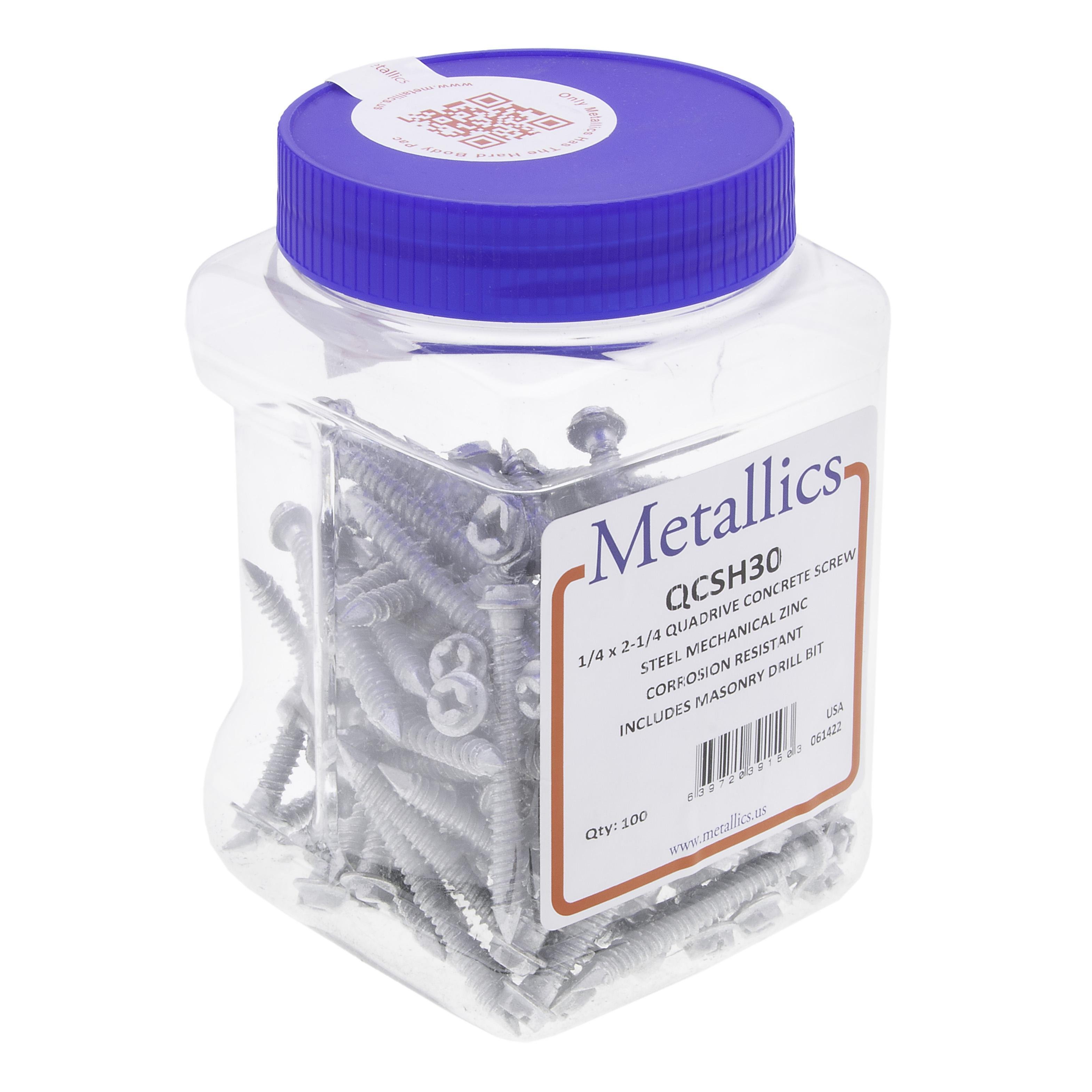 Picture of QCSH30 - Anchors 1/4 X 2-1/4 Qd 5/16Hd Conc Scr St-zn (Jar 100)