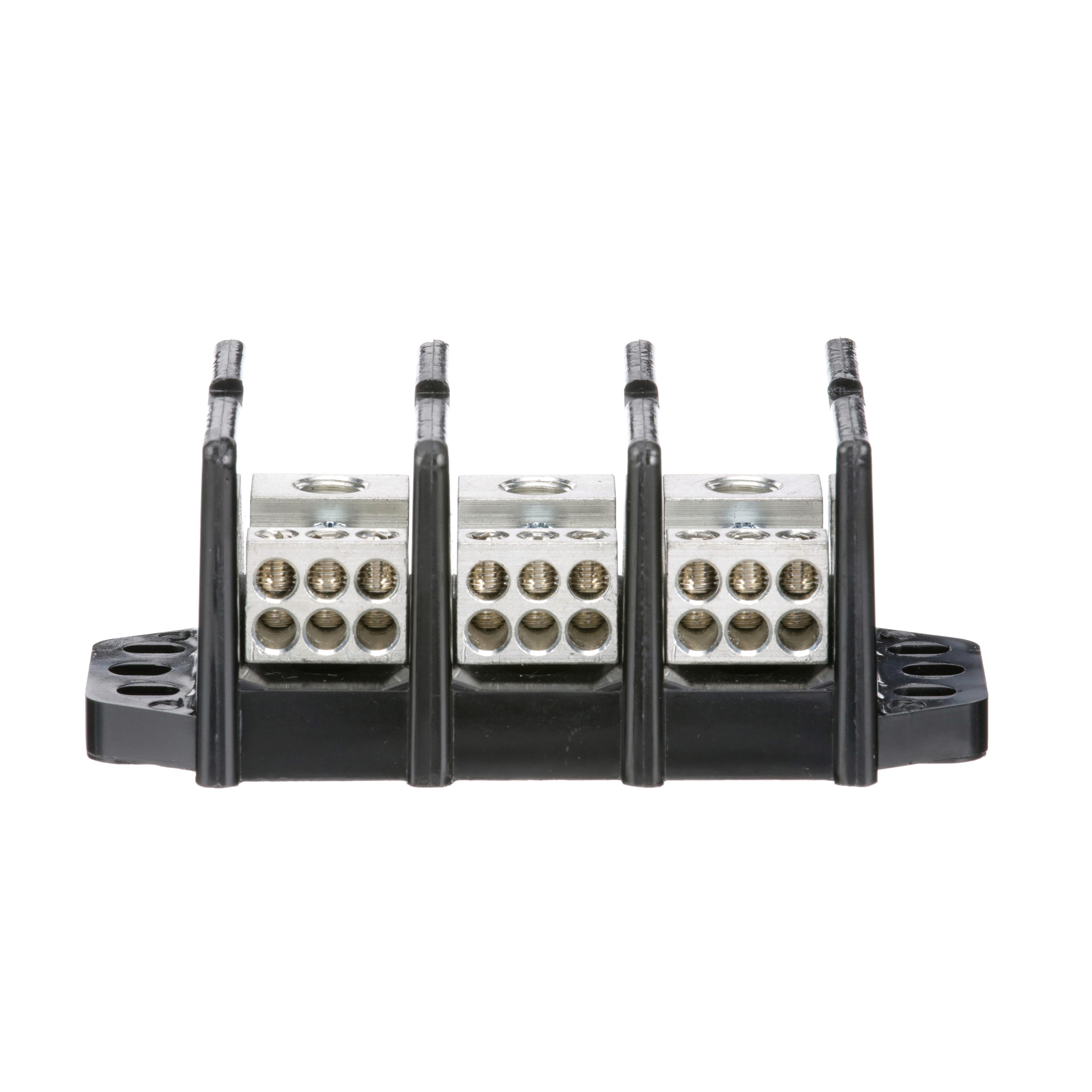 9080LBA362106 - Power distribution block, Linergy, 3 pole, 1 line, 6 load, 175A Cu, 135A Al, 600V