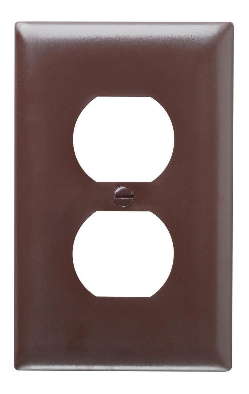 TP8 - TradeMaster® 1-Gang Nylon Wall Plate, Duplex Receptacle Openings, Brown