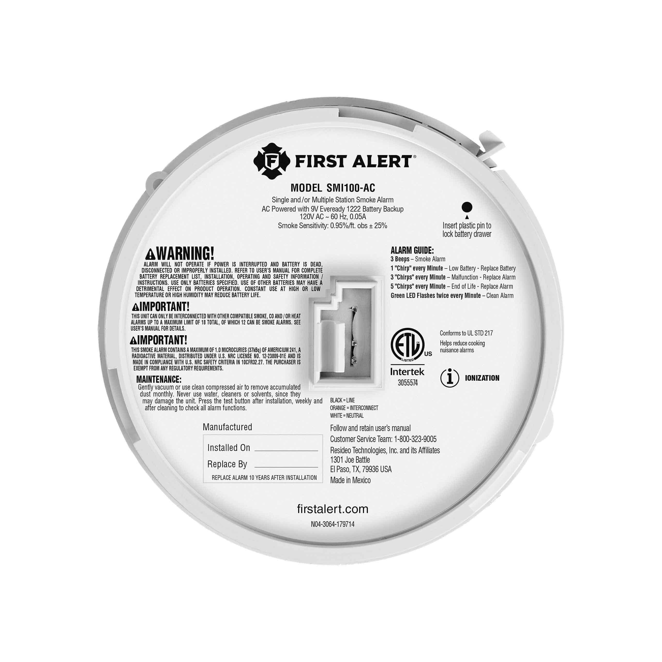 1046802 10-YR Sealed Battery Smoke & CO Alarm