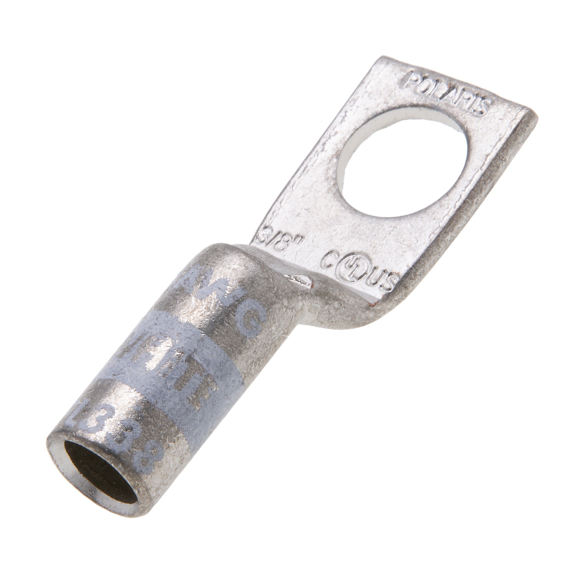 GL338 - Copper White Compression Short Lug, 3 AWG, 3/8” Mount