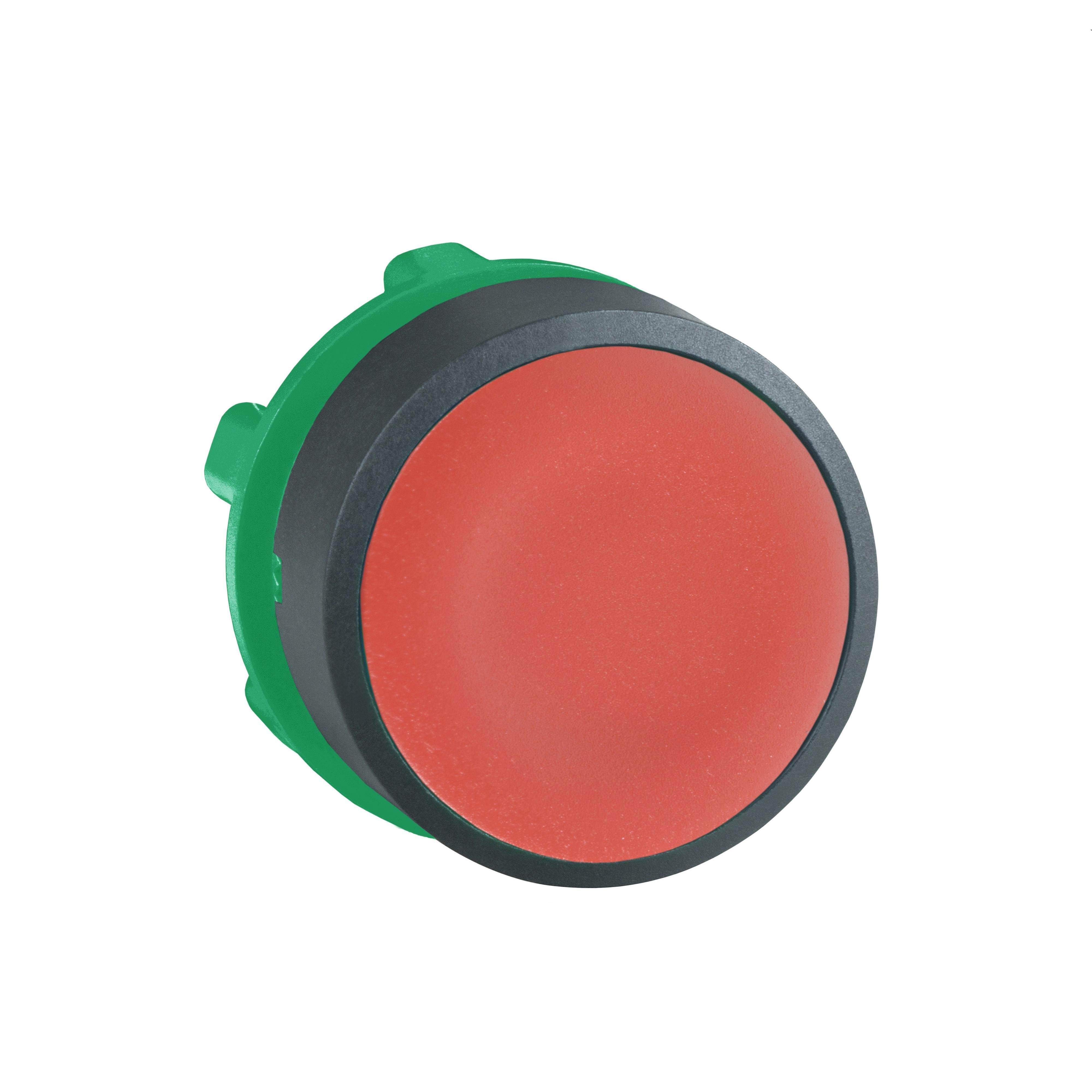 Picture of ZB5AA4 - Head for non illuminated push button, Harmony XB5, plastic, flush, red, 22mm, spring return, unmarked
