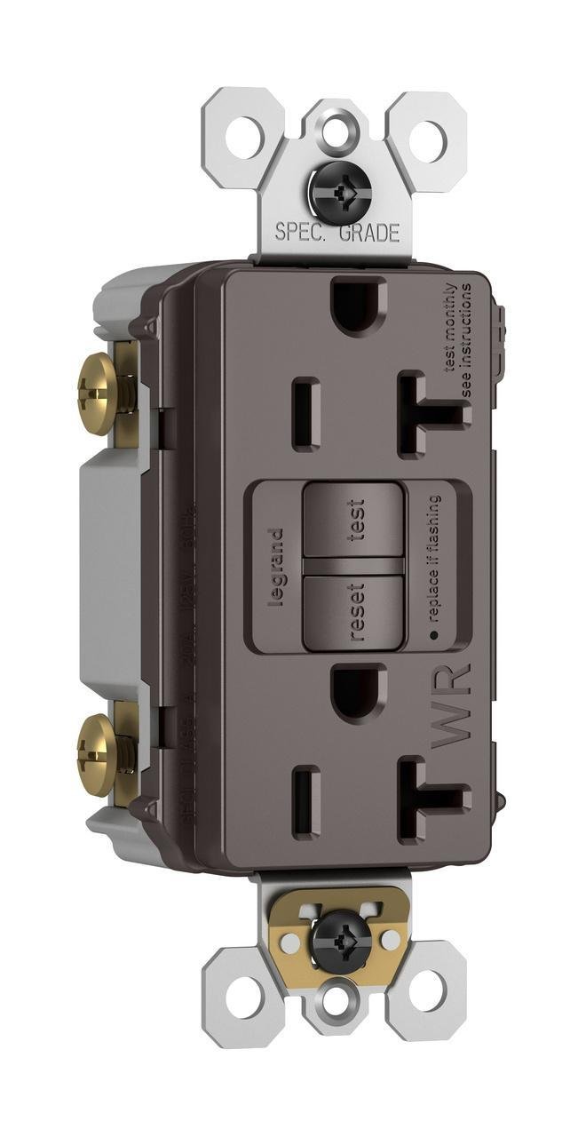 Picture of 2097-TRWR - radiant® Tamper-Resistant Weather-Resistant 20A Duplex Self-Test GFCI Receptacles with SafeLock® Protection, Brown