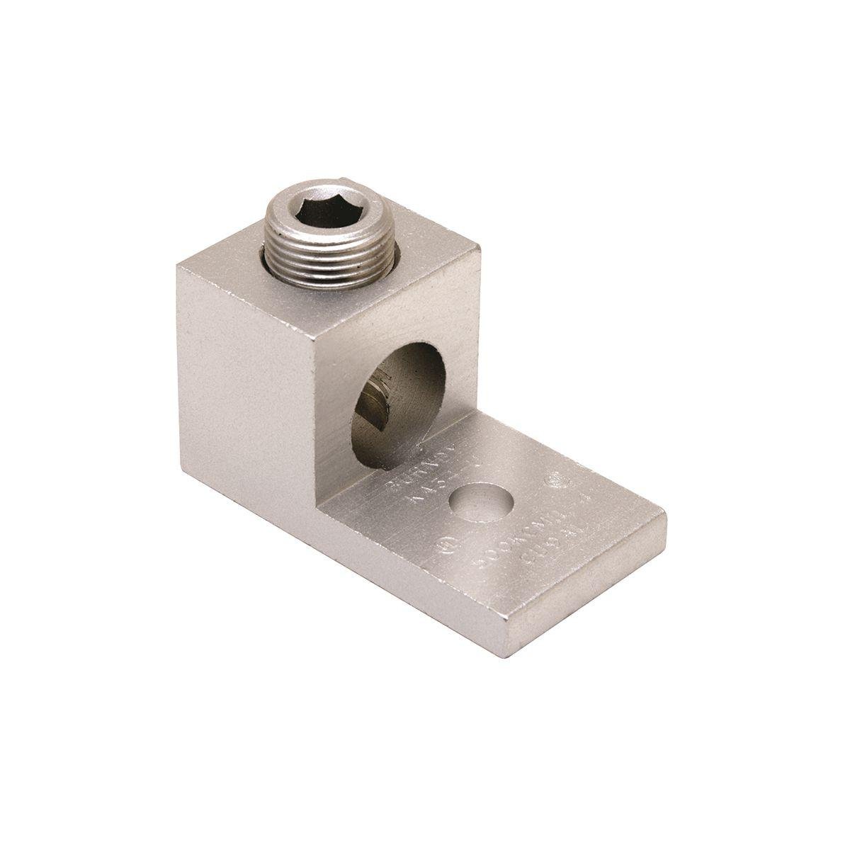KA29U - Aluminum Universal Terminal, 1 Hole, 6 AWG (Str)-250 kcmil, 5/16" Stud, 1 Screw, Al/Cu Rated, Tin Plated