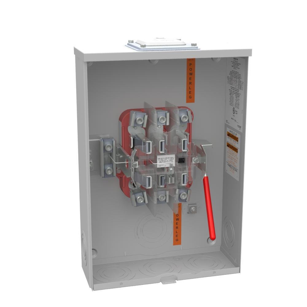 U9701-RXL-QG - 7 Terminal Ringless Large Hub Open Adapt To Small Closing Plate Quadplex Ground Lever Bypass
