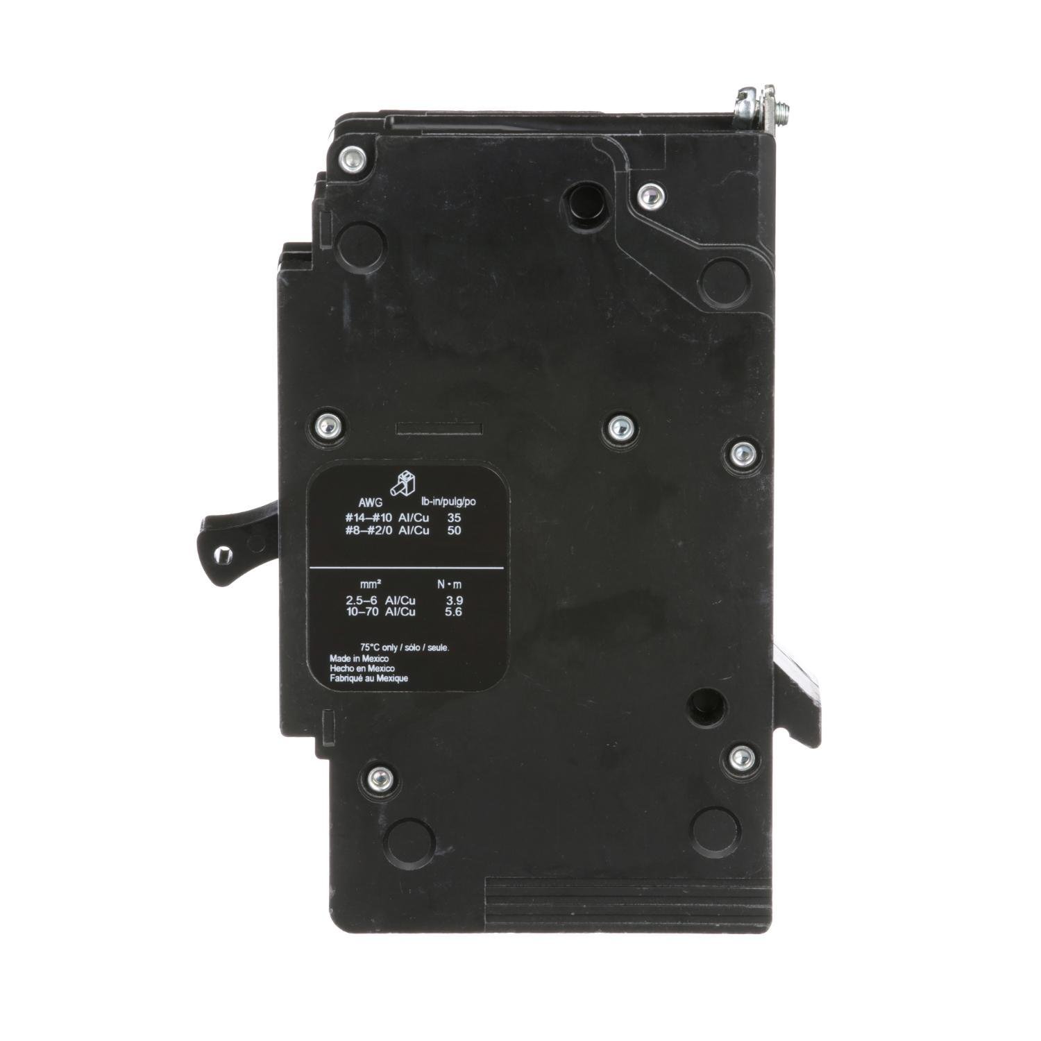 Picture of EDB14035 - Mini circuit breaker, E-Frame, 35A, 1 pole, 277VAC, 25kA max, bolt on [TAA]