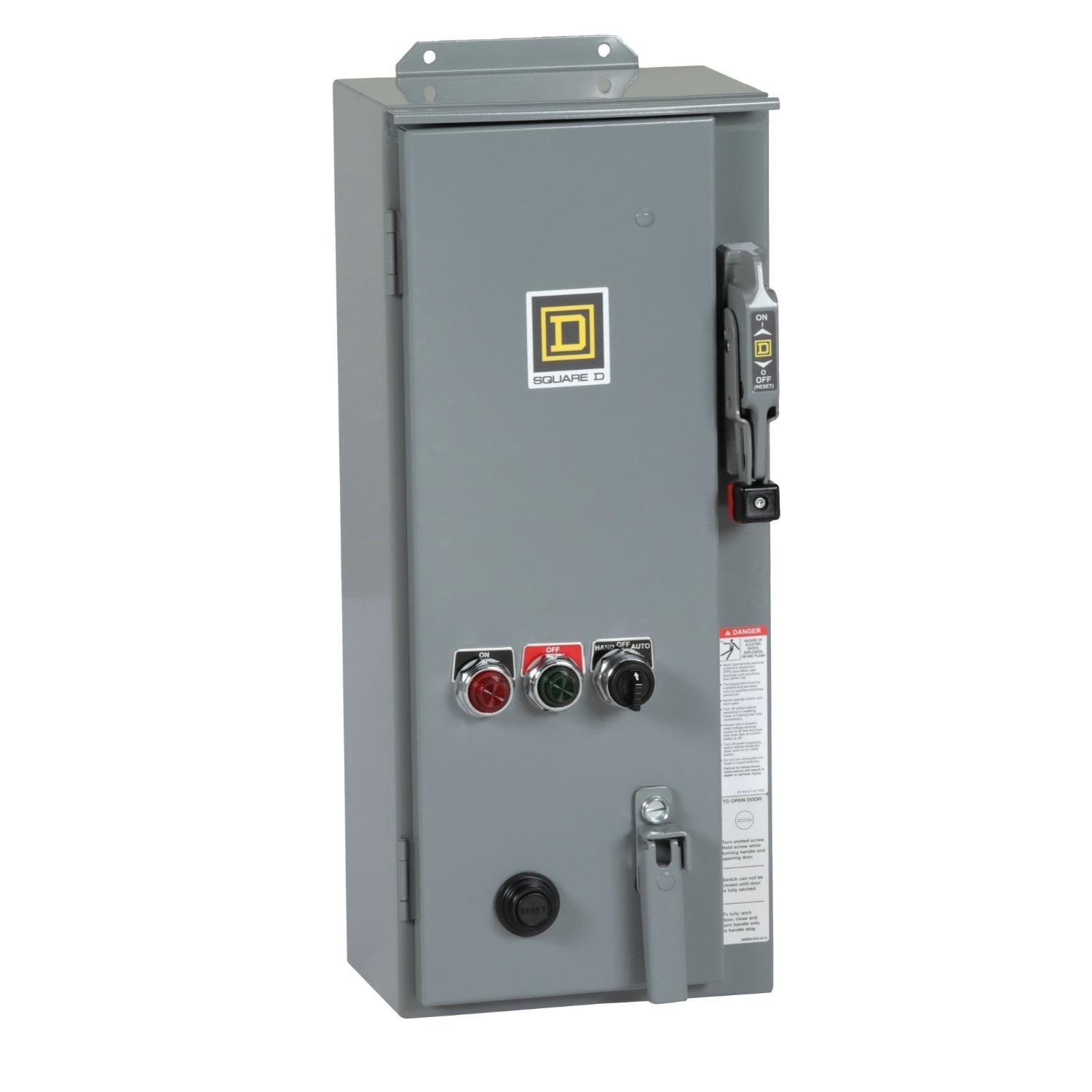 Picture of 8538SCASP6 - NEMA combination starter, Type S, 30A fusible disconnect, Size 1, 27A, Motor Logic SSOLR, 120VAC coil, NEMA 3R/12 [TAA]