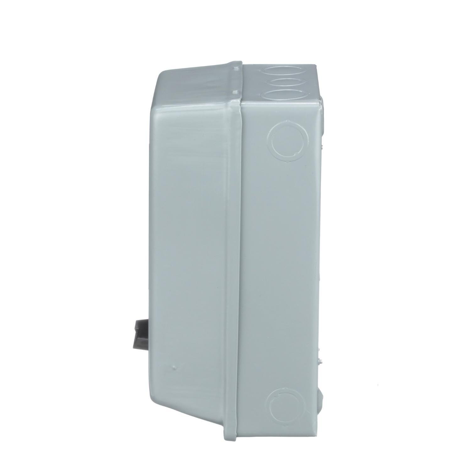 Picture of 8536SAG12V06 - NEMA motor starter, Type S, nonreversing, Size 00, 9A, 2HP at 460VAC, 5kA SCCR, 3 phase, 3 pole, melting alloy, 480VAC coil, NEMA 1 [TAA]