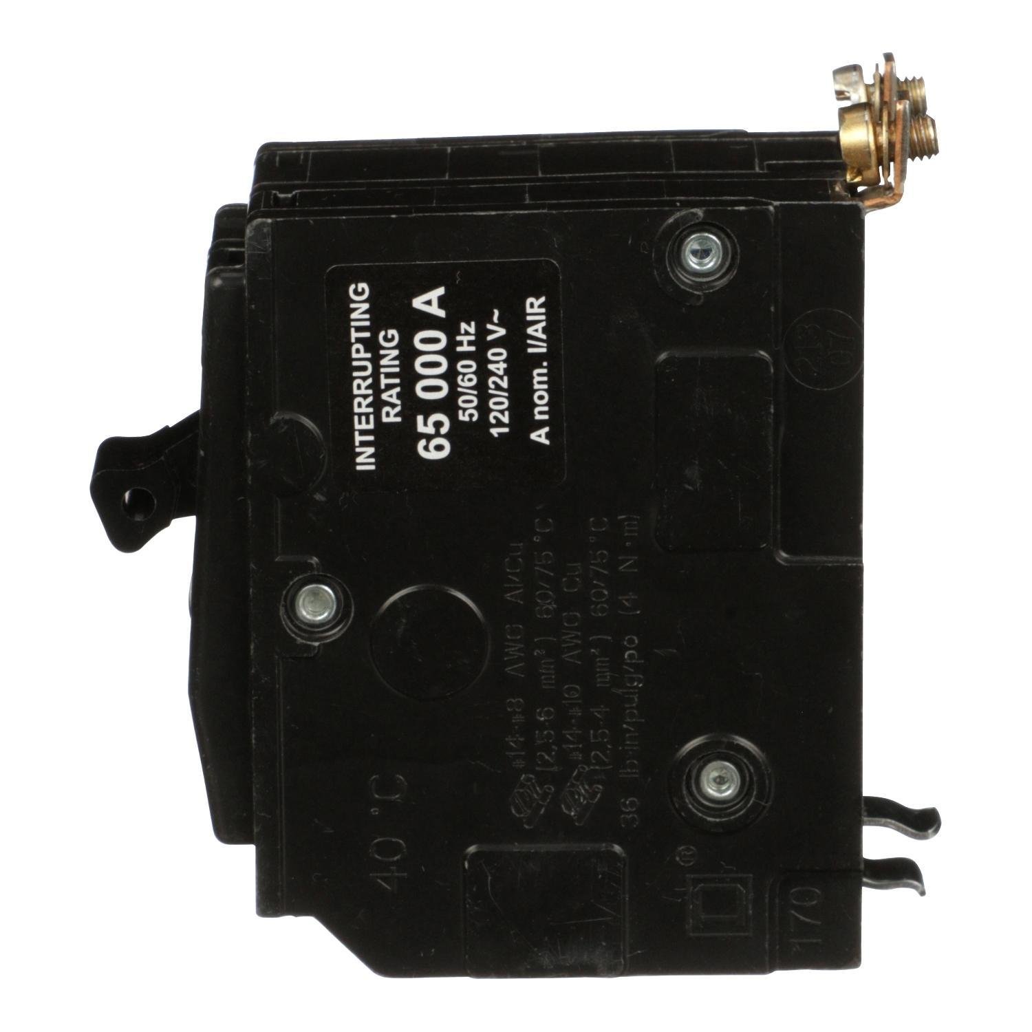 Picture of QHB220 - Mini circuit breaker, QO, 20A, 2 pole, 120/240VAC, 65kA, bolt on