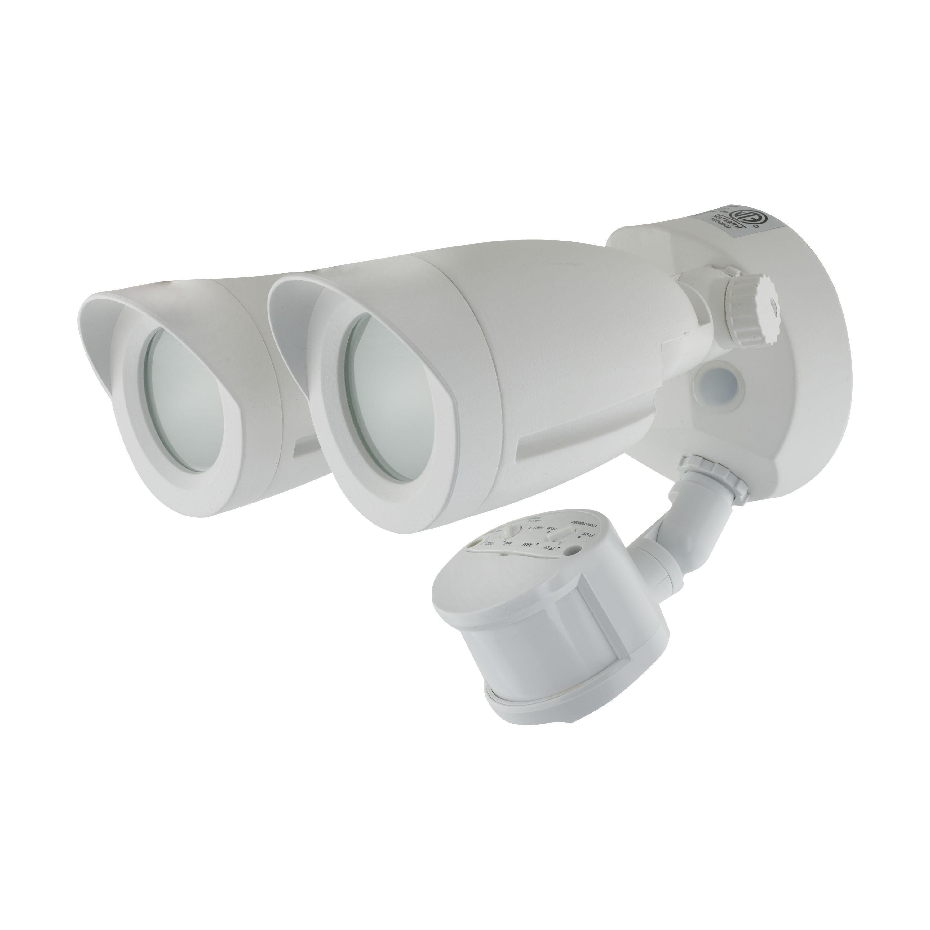 Picture of 65-711 - LED Security Light, Dual Head, Motion Sensor Included, White Finish, 3000K