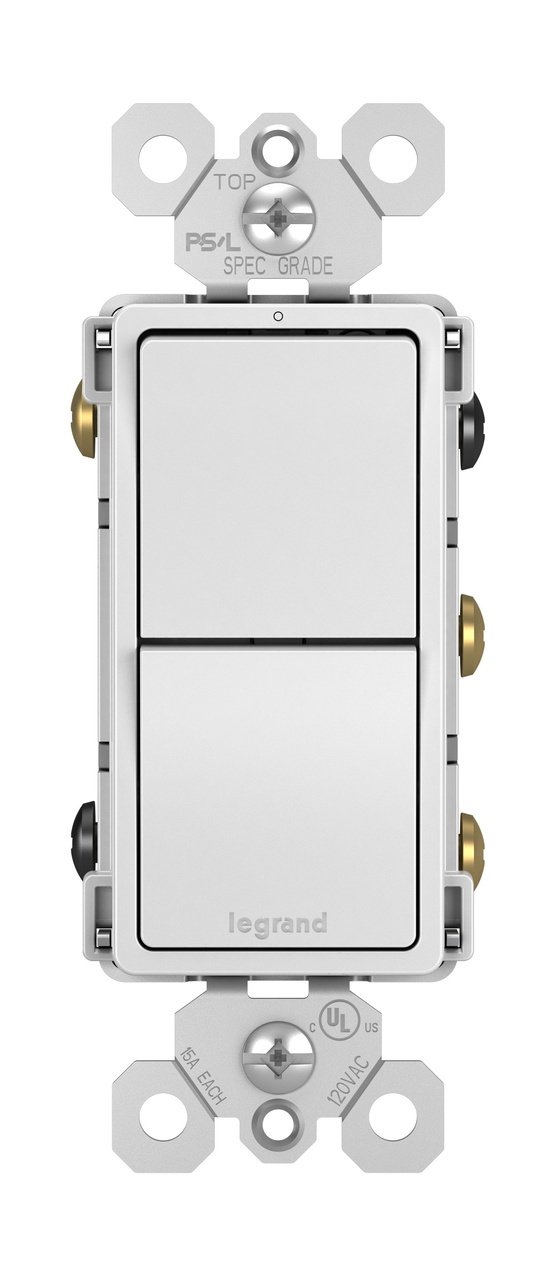 RCD33W - radiant® Two Single Pole/3-Way Switches, White