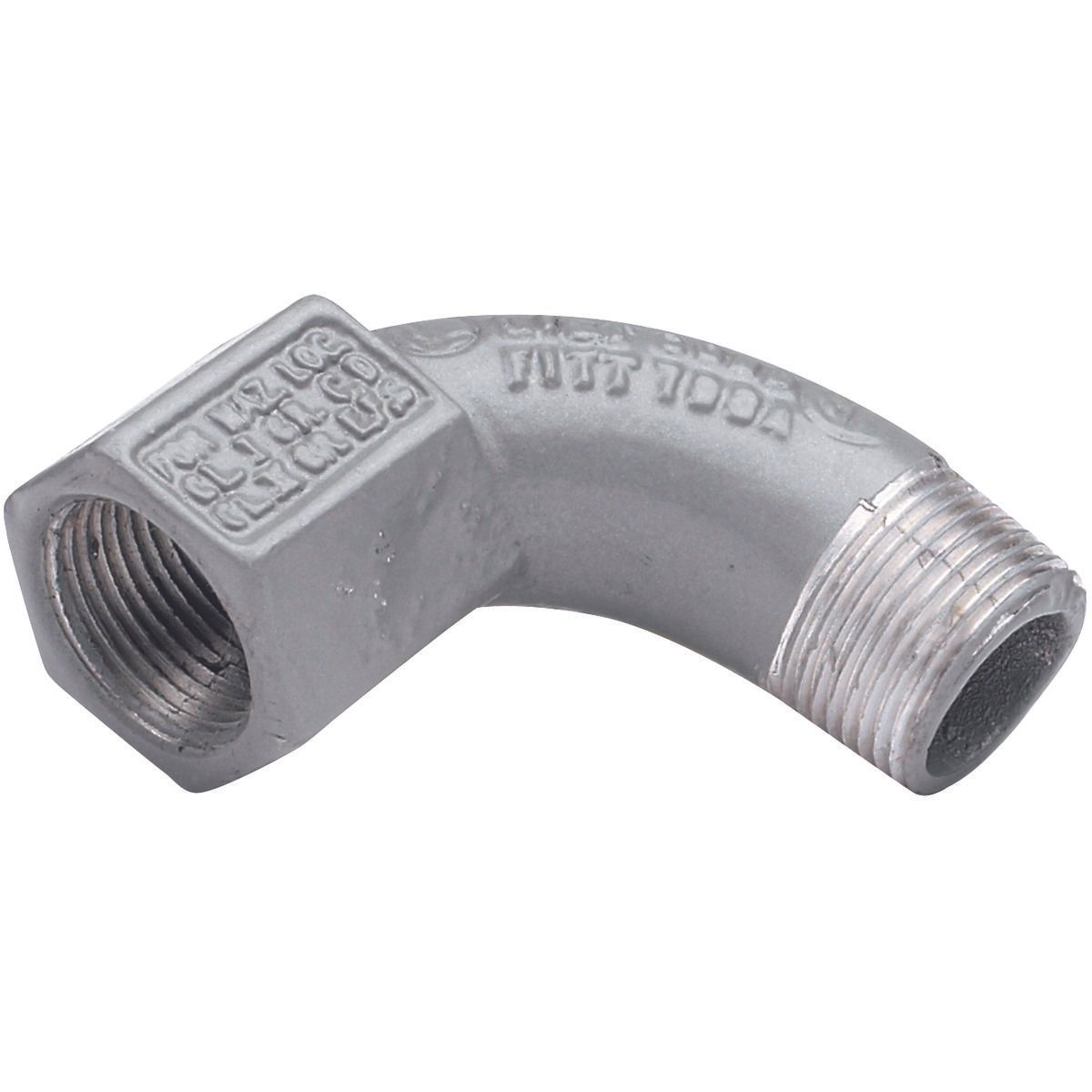 BL-90-1 - 90° 1/2" Aluminum Elbow, Male/Female