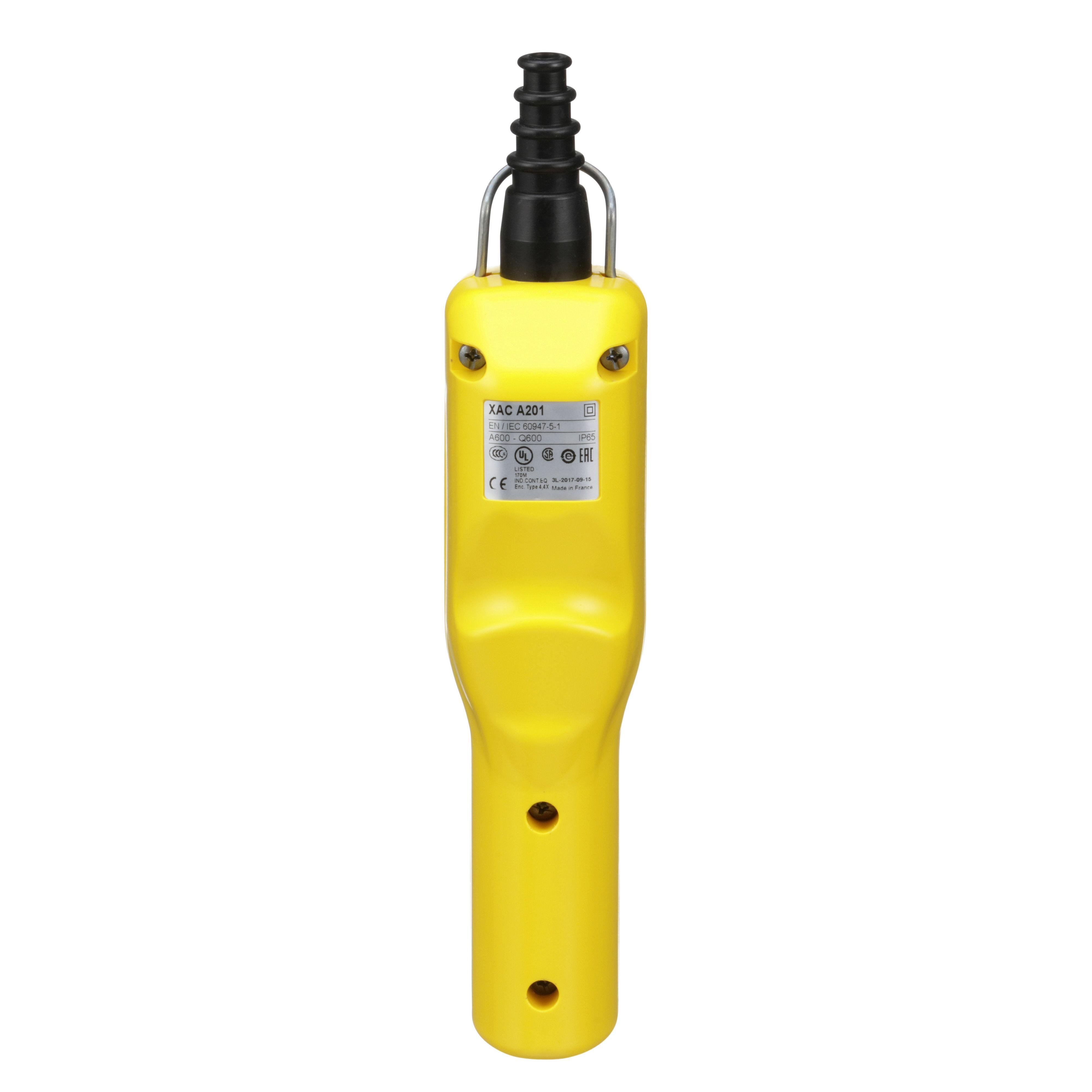 Picture of XACA201 - Harmony, pendant station, pistol grip, yellow, 2 push buttons