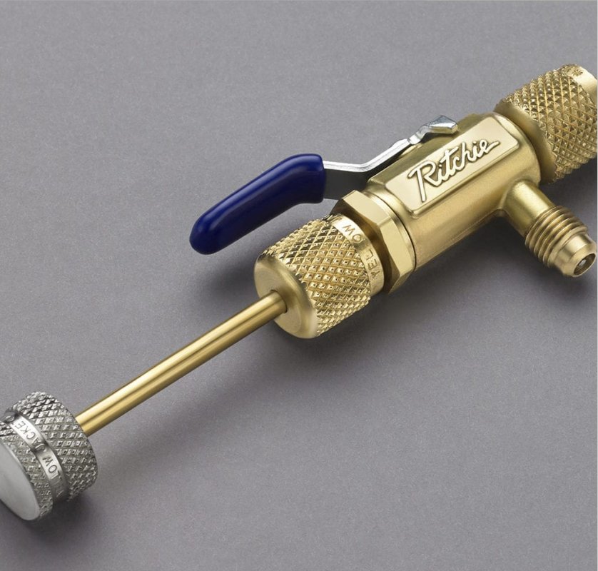 18994 - Yellow Jacket 18994 RealTorque 1/4" Male x 5/16" Female Vacuum/Charge Valve with 1/4" Side Port