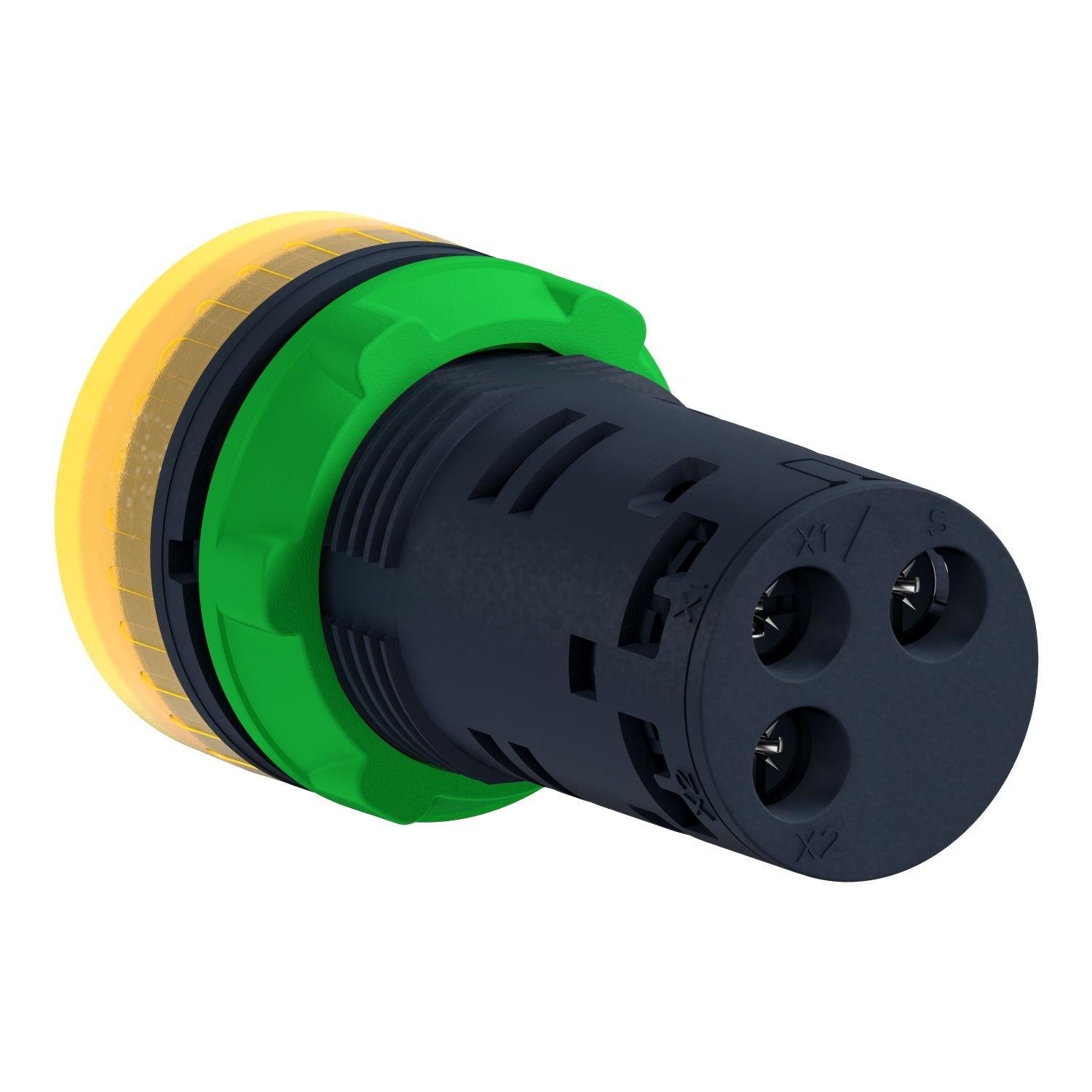 Picture of XB5KS2B8 - Annunciator, Harmony XB5, Illuminated buzzer, plastic, yellow, 22mm, continuous or intermittent tone, 24V AC DC