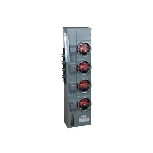 EZM314125 - Branch unit, EZ Meter-Pak, 125A, 4 x 5 jaw sockets, 208Y/120VAC, no bypass, ringed, 800A Al busbar