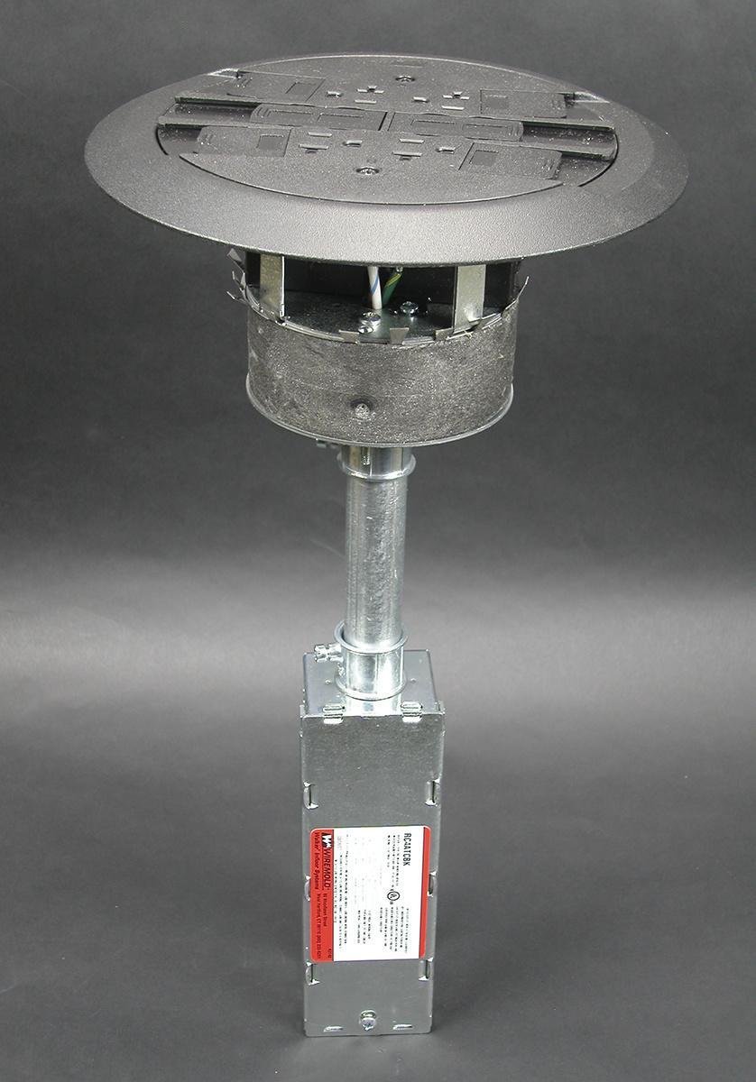 RC4ATCBK - RC4 Multi-Service Poke-Thru Assembly, Black