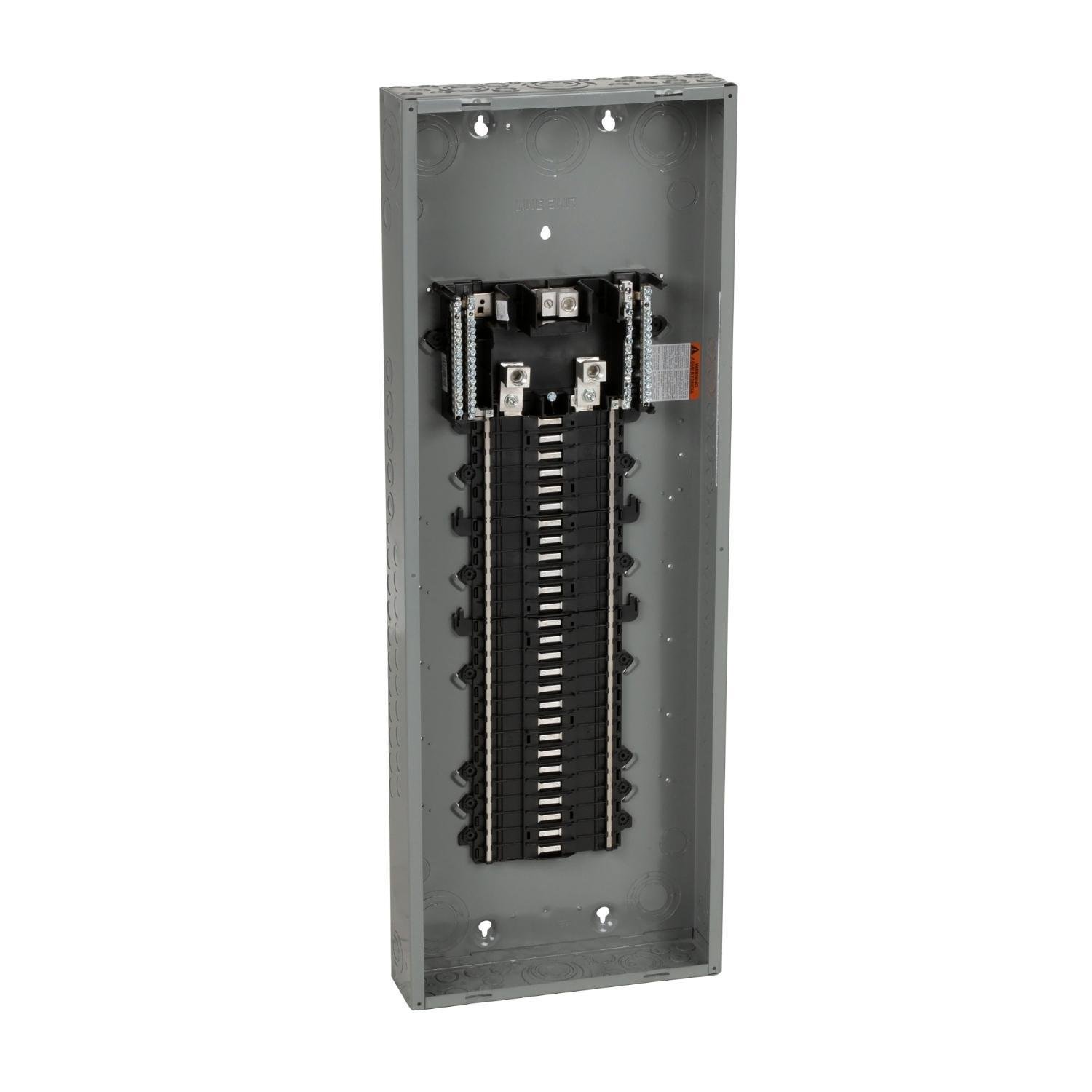 Picture of QO154L225PG - Load center, QO, 1 phase, 54 spaces, 64 circuits, 225A convertible main lugs, PoN, NEMA1, gnd bar
