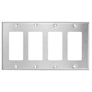 97404 - 4 Gang Stainless Steel GFI Wallplate