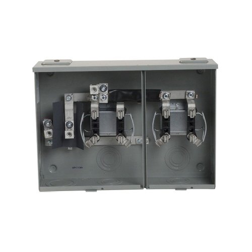 Picture of UHT2R1421C - Meter socket, horizontal, ringless, 2 position, 1 phase, 3 wire, 4 jaws, horn bypass, OH/UG, 100A