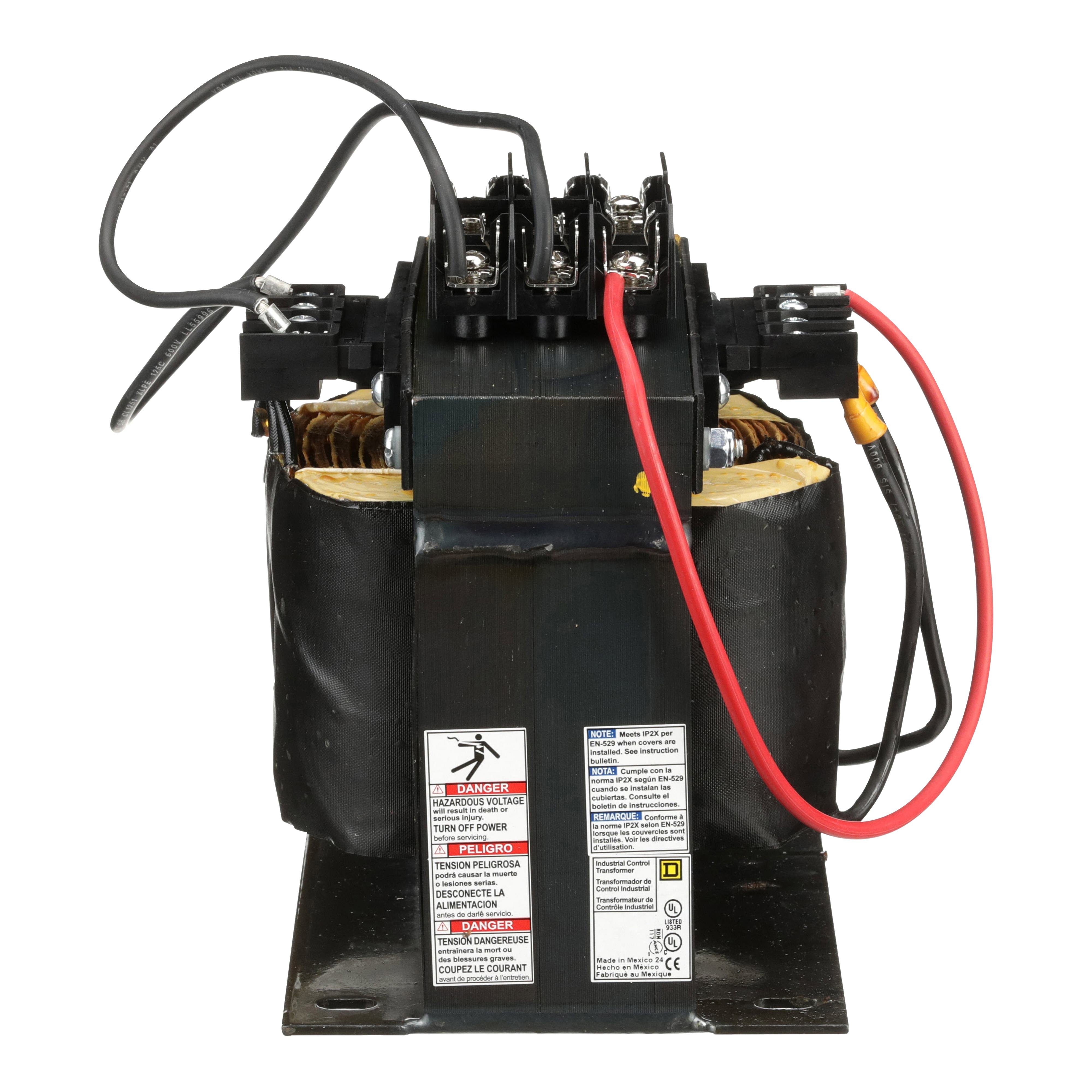 Picture of 9070TF1500D1 - Industrial control transformer, Type TF, 1 phase, 1500VA, 240x480V primary, 120V secondary, 50/60Hz