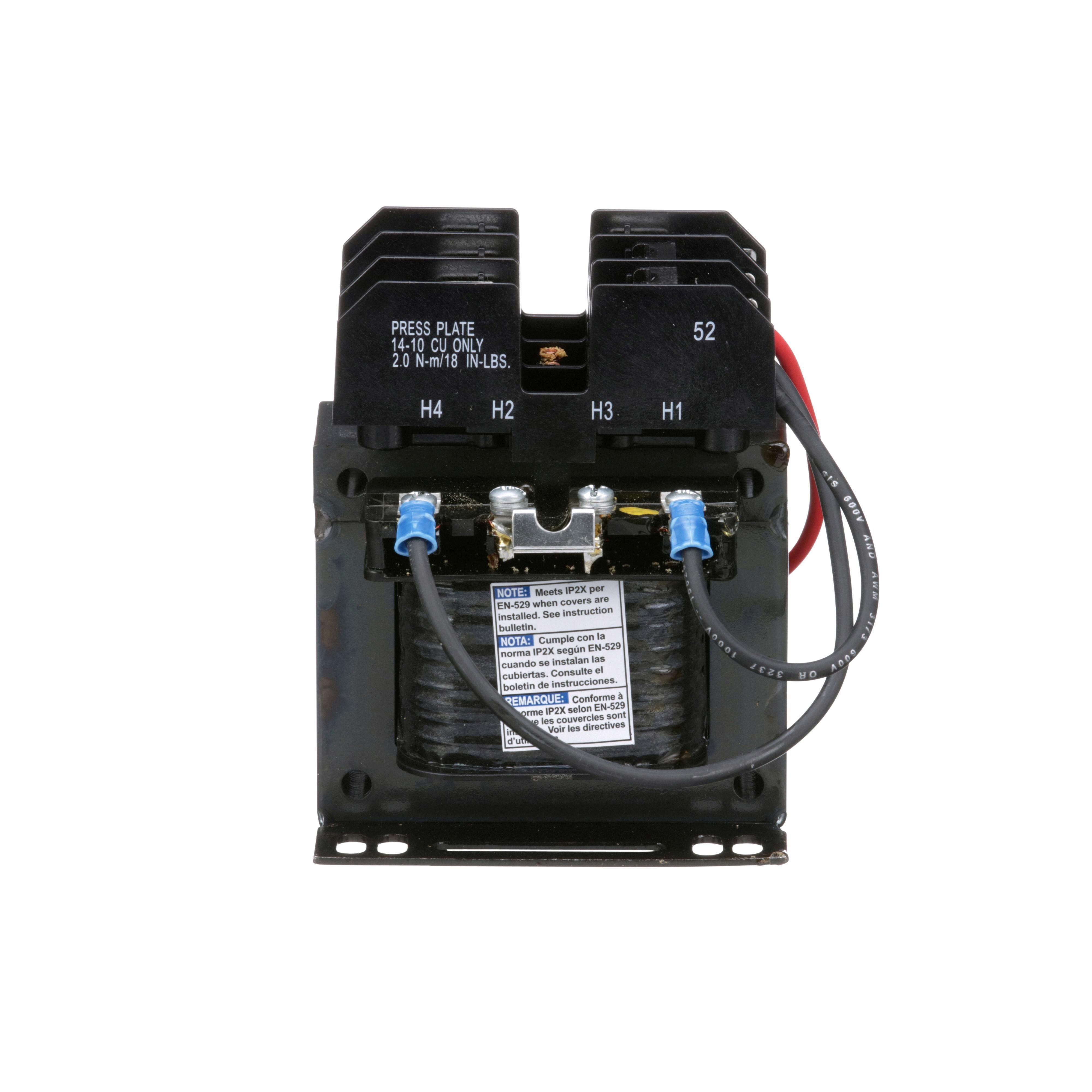 Picture of 9070TF100D1 - Industrial control transformer, Type TF, 1 phase, 100VA, 240x480V primary, 120V secondary, 50/60Hz