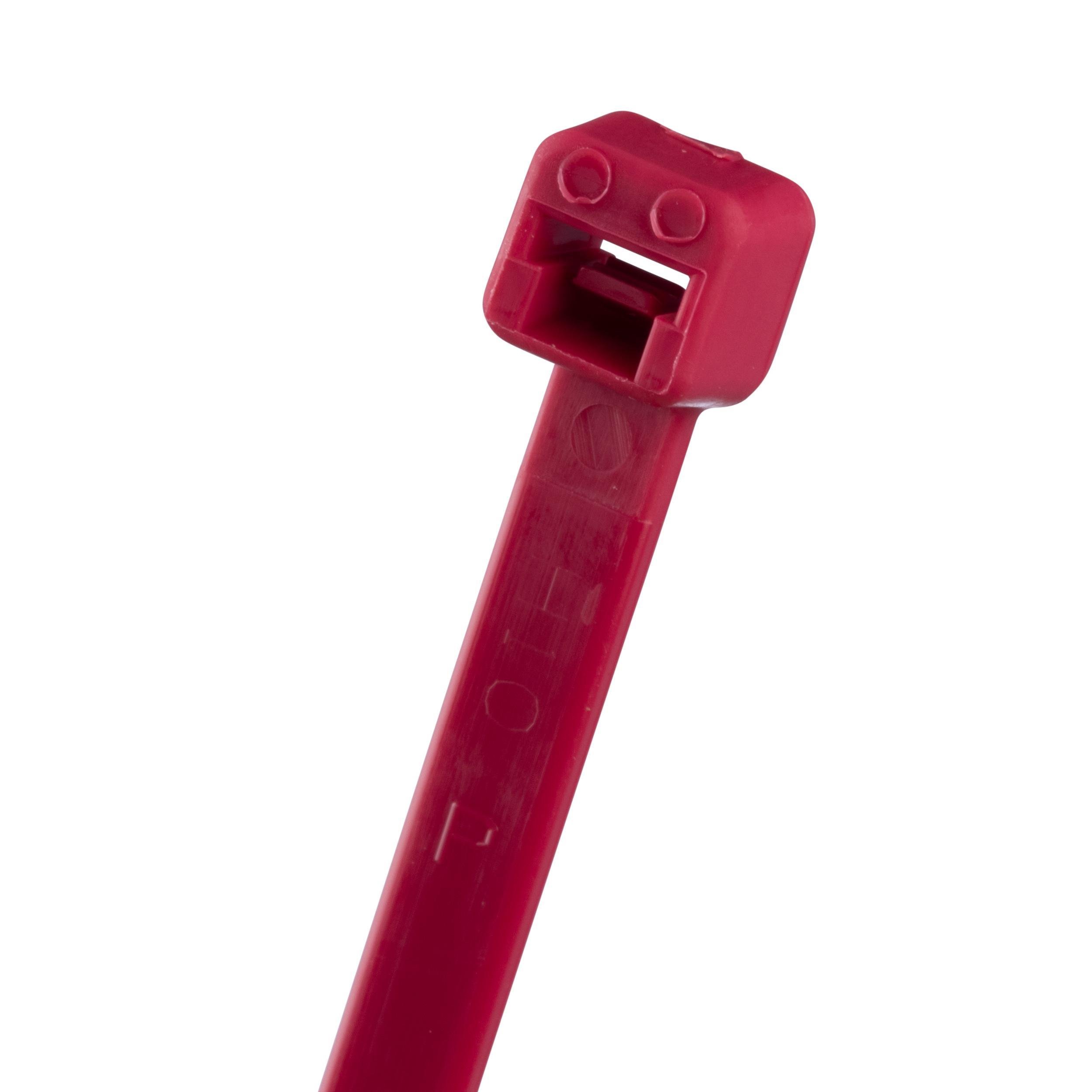 PLT3S-M2 - Pan-Ty® PLT3S-M2 Cable Tie, Red, PA6.6, 11.5"L, 50lb, PK1000