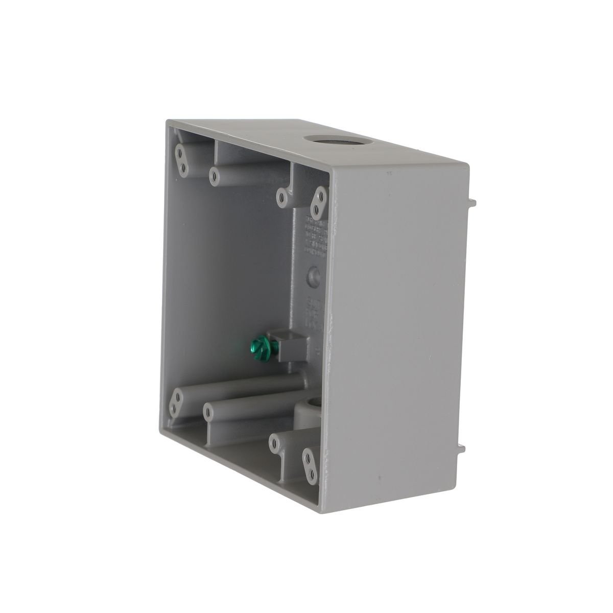 Picture of 5333-0 - 2-Gang Weatherproof Box, Three 1/2 in. Threaded Outlets, Gray