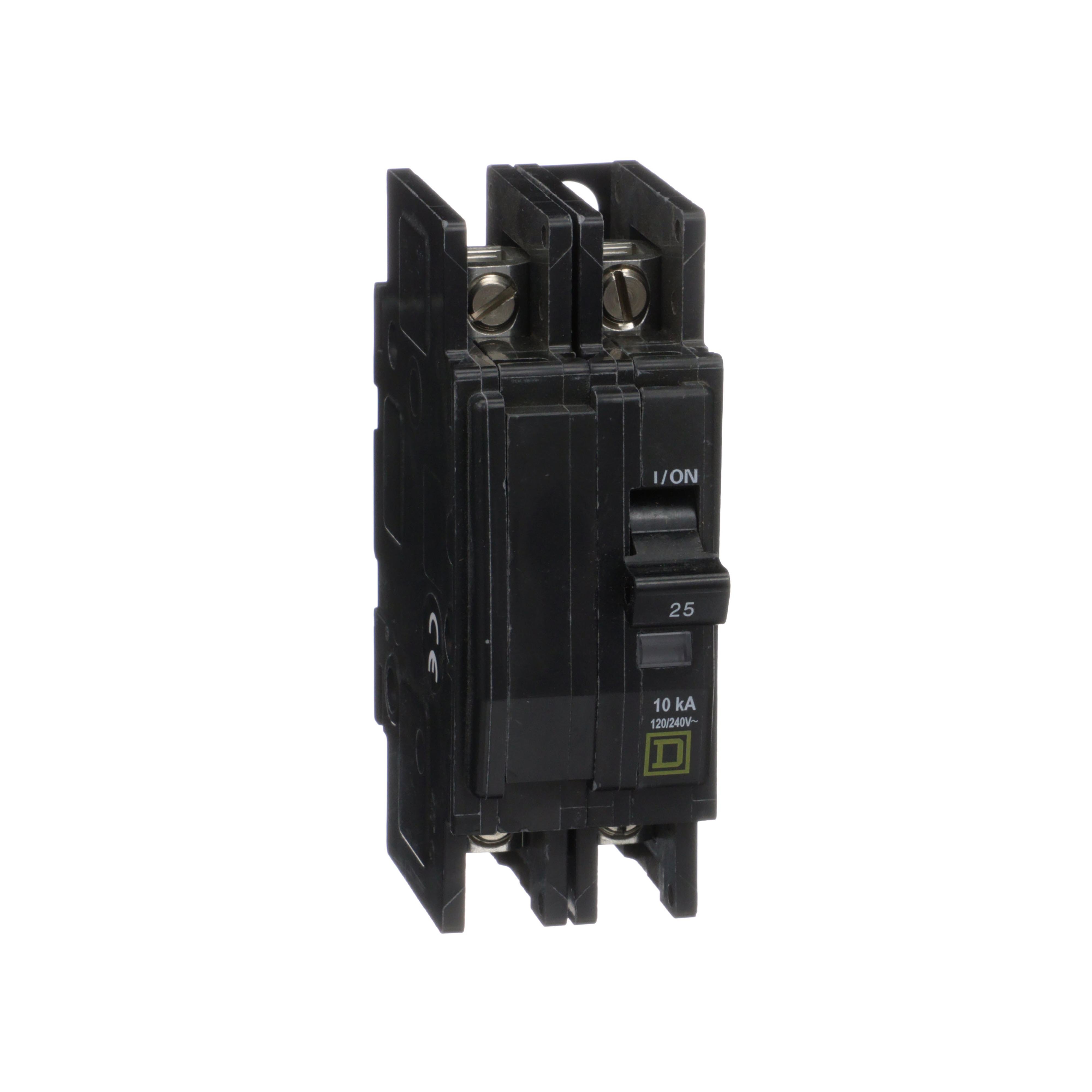 Picture of QOU225 - Mini circuit breaker, QOU, 25A, 2 pole, 120/240VAC, 10kA