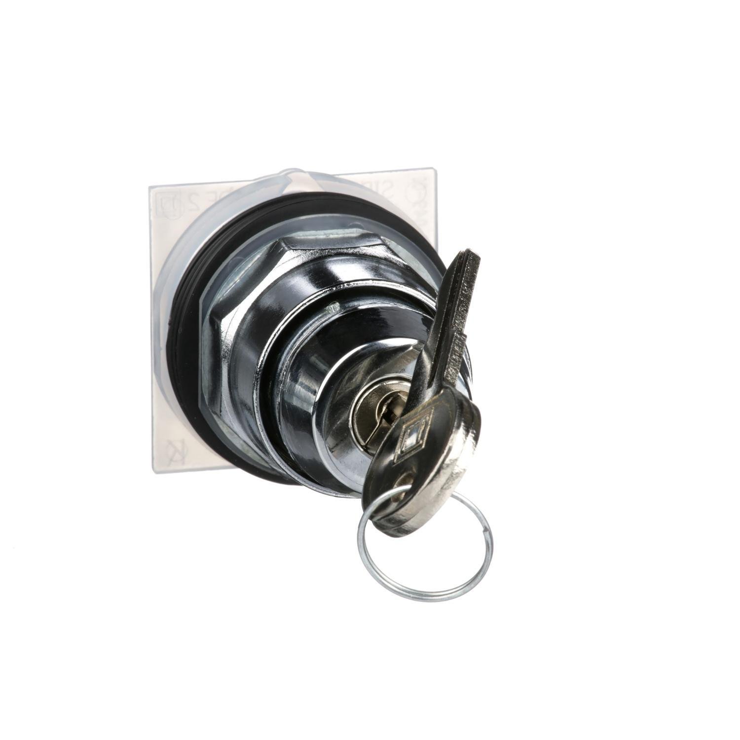 Picture of 9001KS11K1 - 30mm Push Button, Type K, keyed selector switch, 2 position, key removal on left