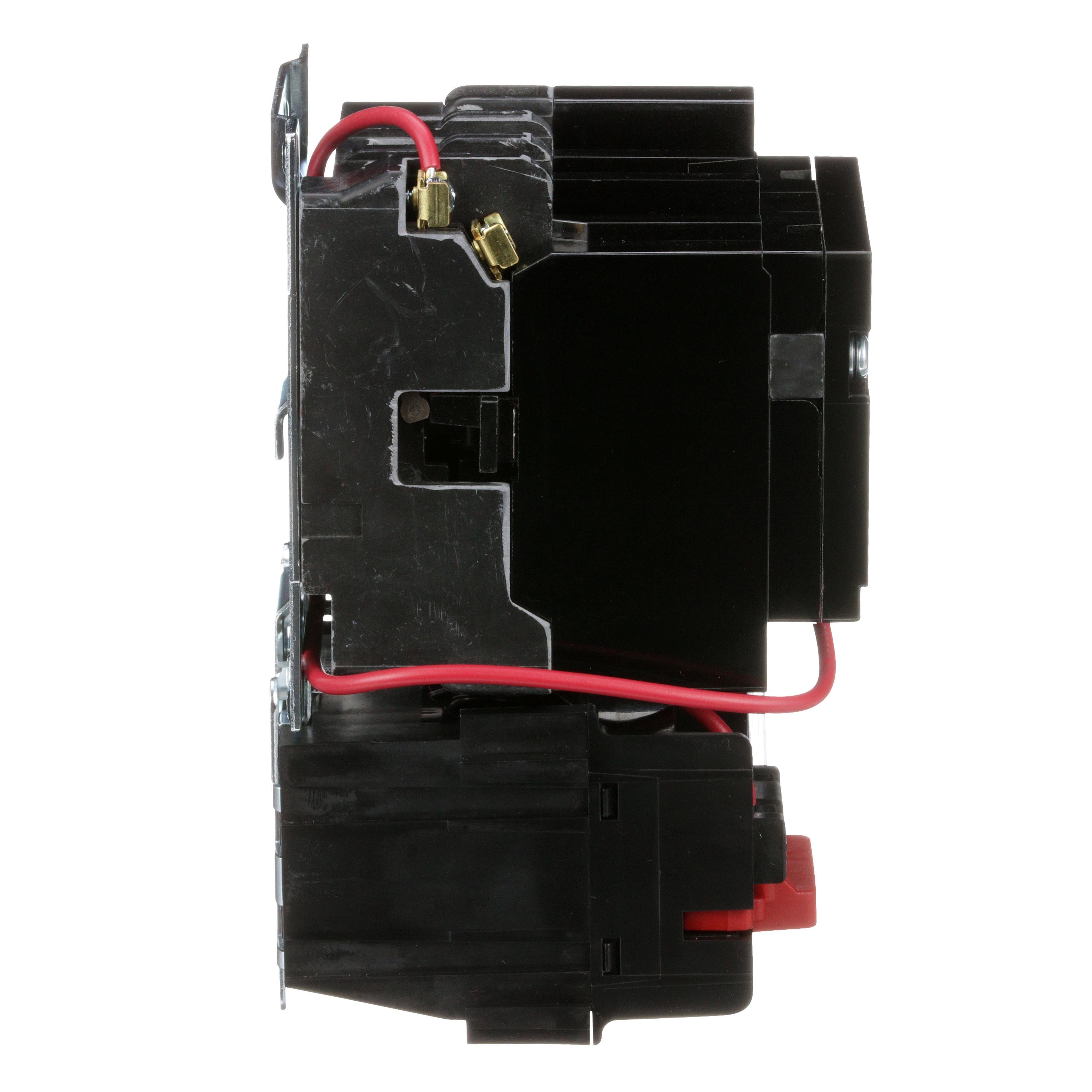 Picture of 8536SAO12V02H30S - NEMA motor starter, Type S, nonreversing, Size 00, 9A, 2HP at 460VAC, up to 100kA SCCR, 3 phase, 3 pole, Motor Logic, 120VAC coil, open [TAA]