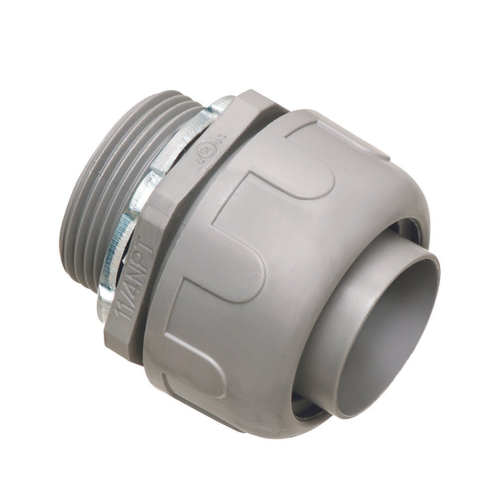 Picture of NMLT12C - Non-metallic Liquid-tight straight 1 1/4 inch connector